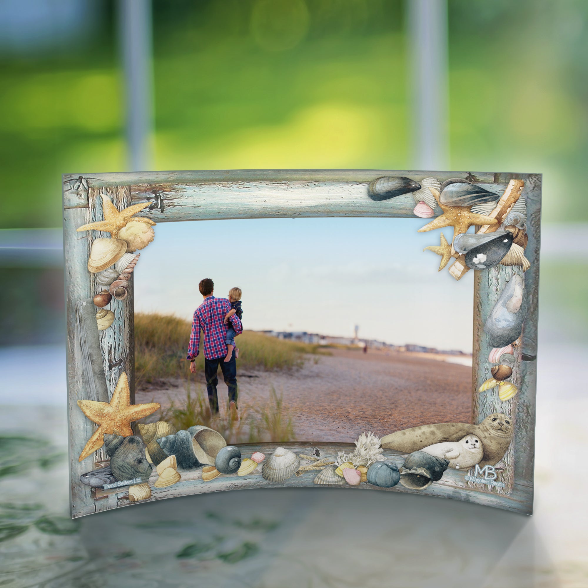 Marjolein Bastin (Beach Frame - Personalized)  7" x 5" Curved Acrylic Print