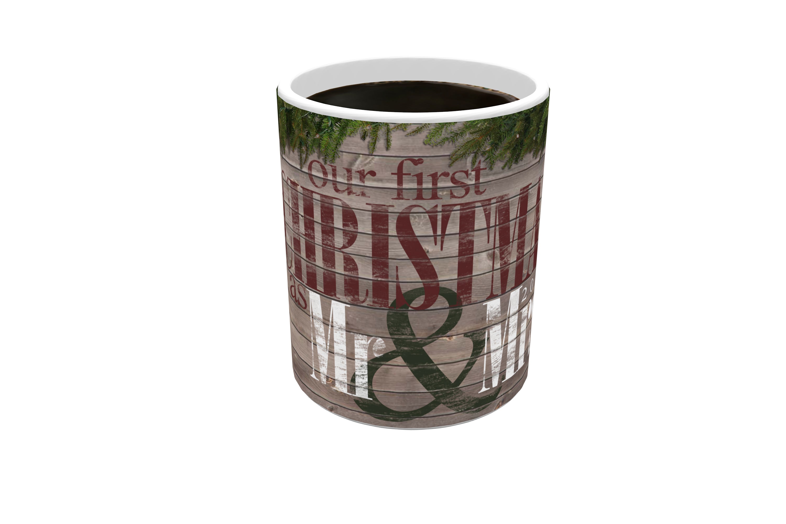 Christmas Collection (Our First Christmas Married - Personalized) Morphing Mugs® Heat-Sensitive Mug MMUG278