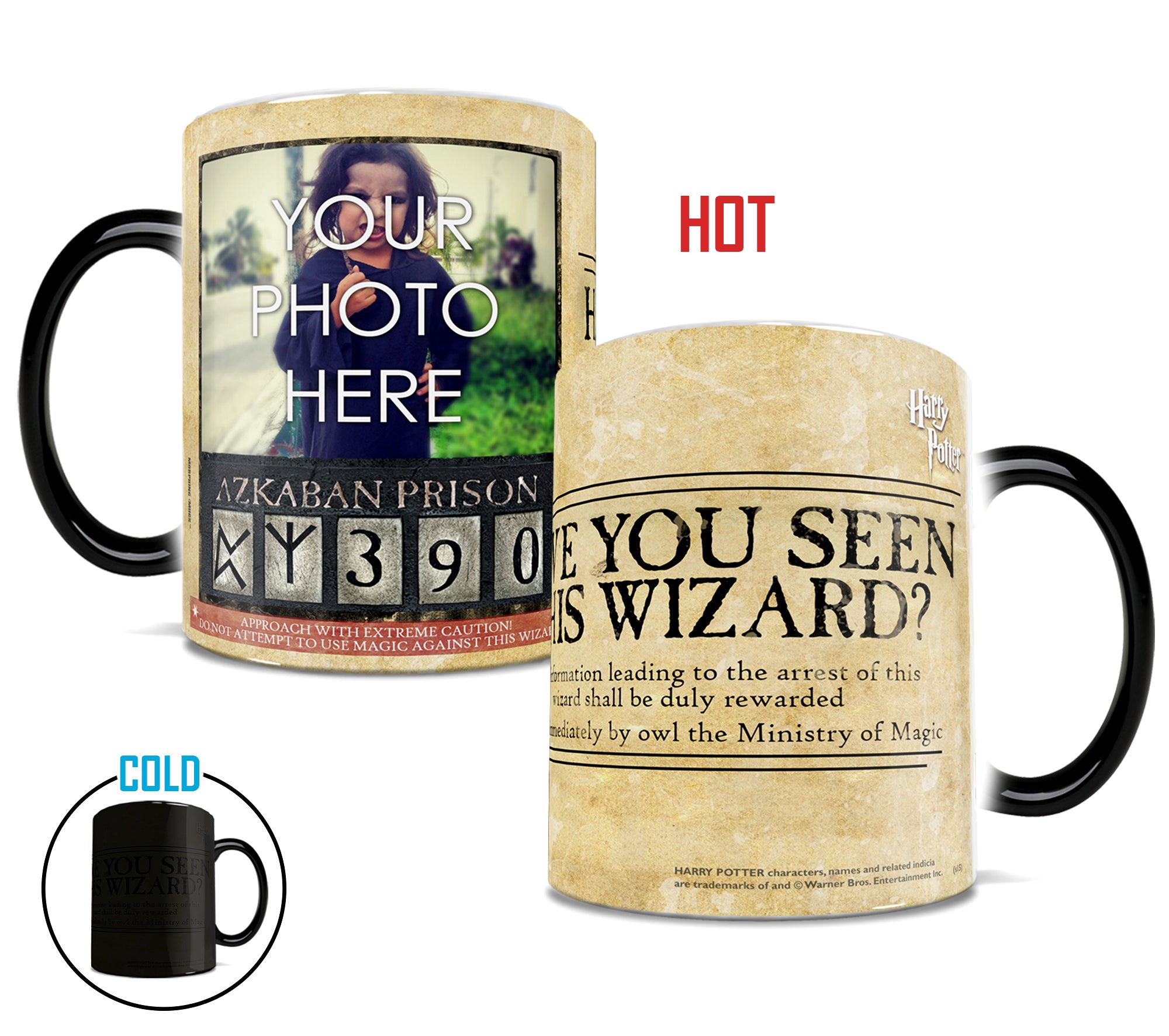 Harry Potter (Wanted Wizard - Add Your Image!) Morphing Mugs® Heat-Sensitive Mug