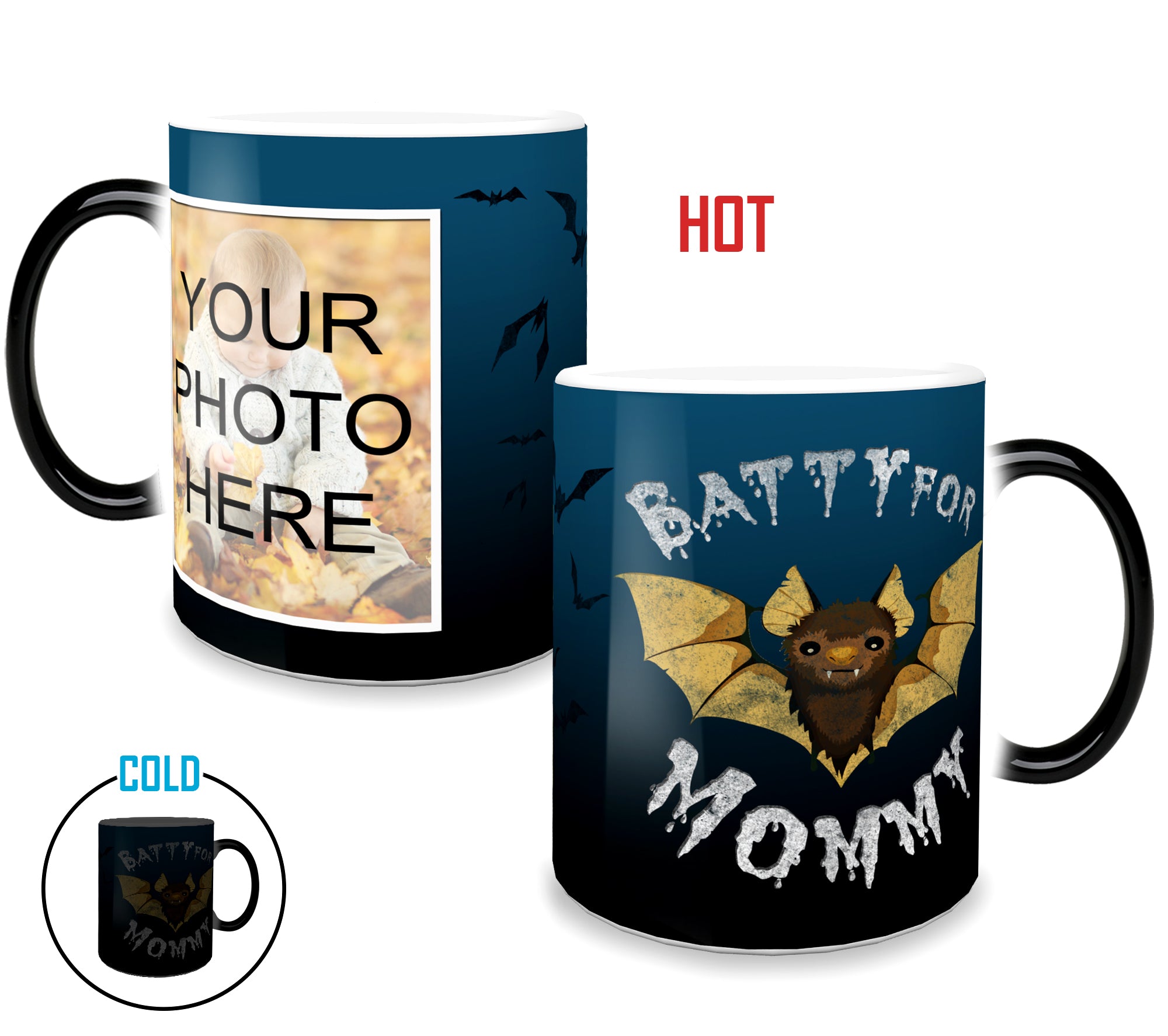 Halloween Collection (Batty for Mommy - Personalized) Morphing Mugs® Heat-Sensitive Mug MMUGU534