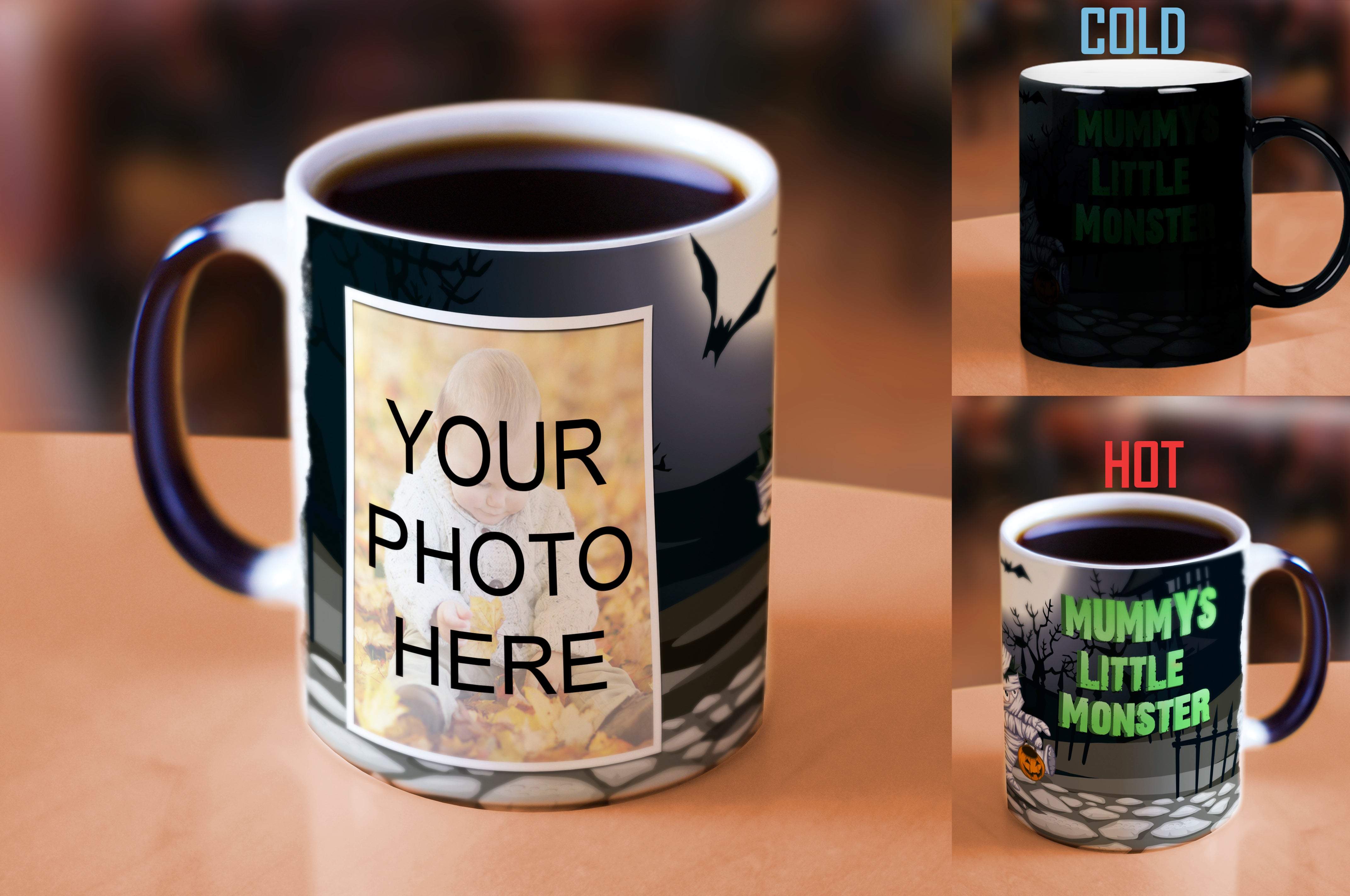 Halloween Collection (Mummy's Little Monster - Personalized) Morphing Mugs® Heat-Sensitive Mug MMUGU536
