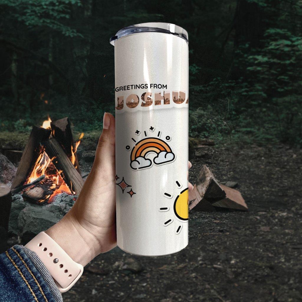 Trend Setters Original (Joshua Tree) 20 Oz Stainless Steel Iridescent Travel Tumbler with Straw