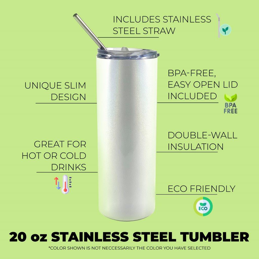 Trend Setters Original (Joshua Tree) 20 Oz Stainless Steel Iridescent Travel Tumbler with Straw