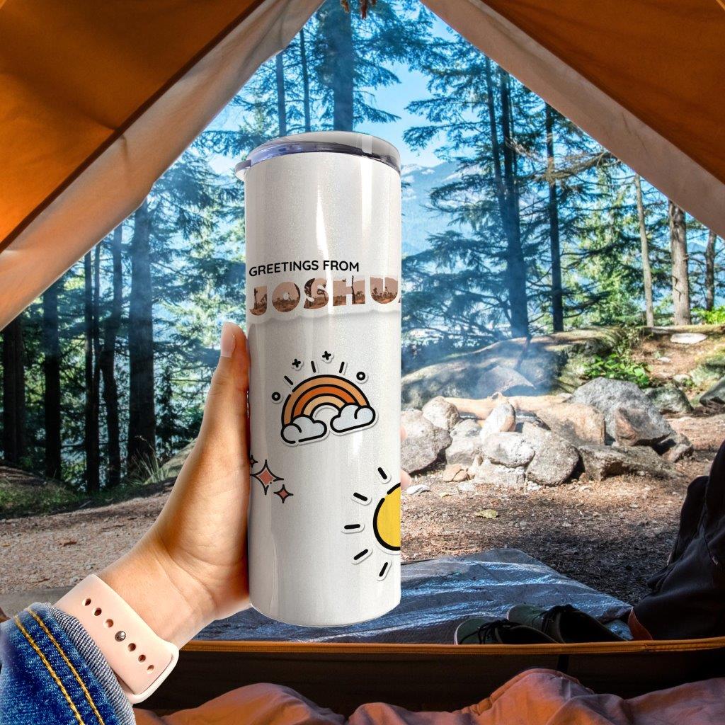 Trend Setters Original (Joshua Tree) 20 Oz Stainless Steel Iridescent Travel Tumbler with Straw