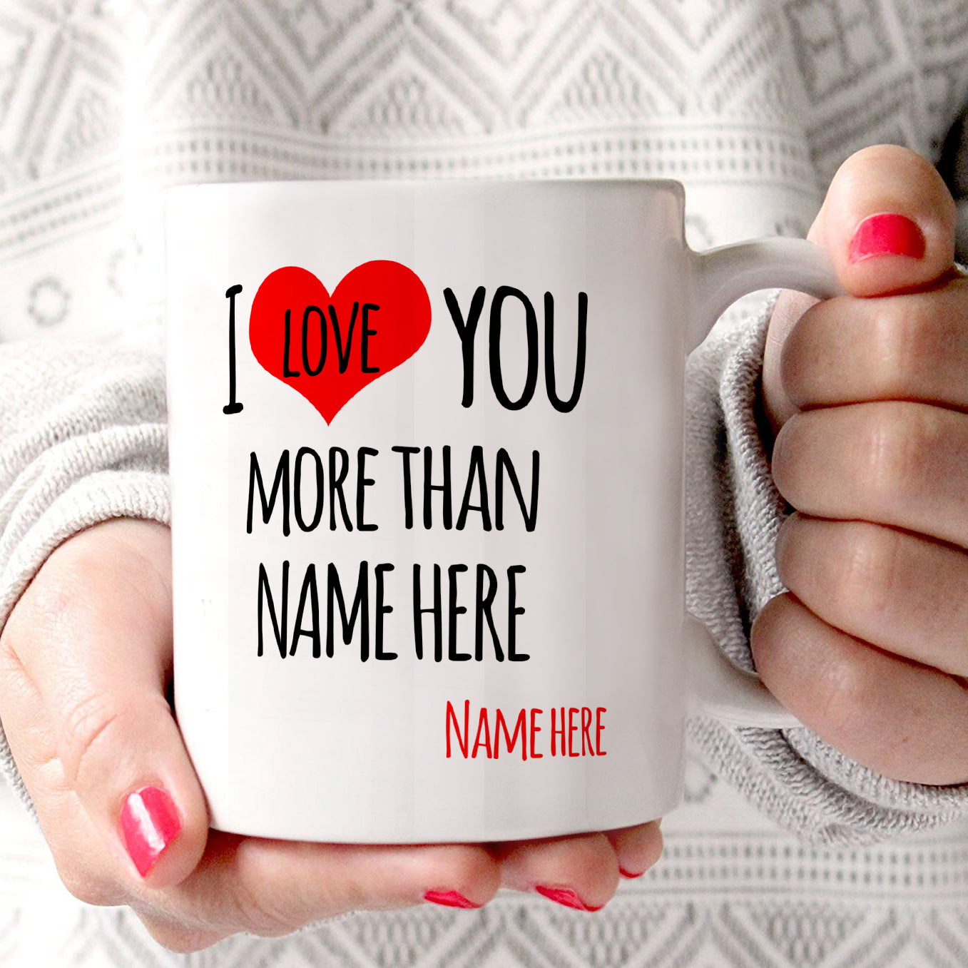 Parent Collection (I Love You More Than - Personalized) 11 oz White Ceramic Mug