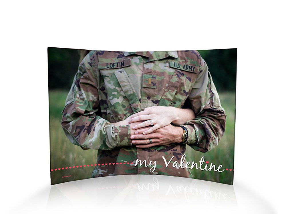 Valentine's Day Collection (My Valentine - Personalized)  10" x 7" Curved Acrylic Print