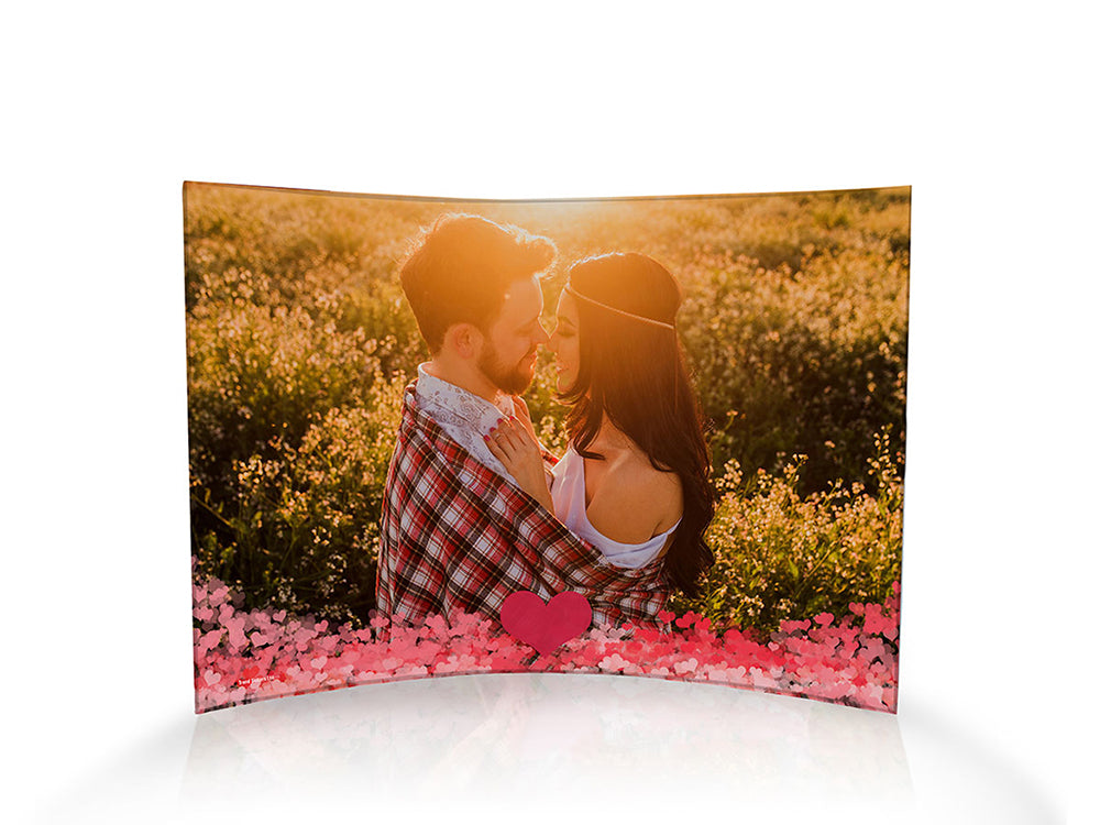 Valentine's Day Collection (Heart Wave - Personalized)  10" x 7" Curved Acrylic Print