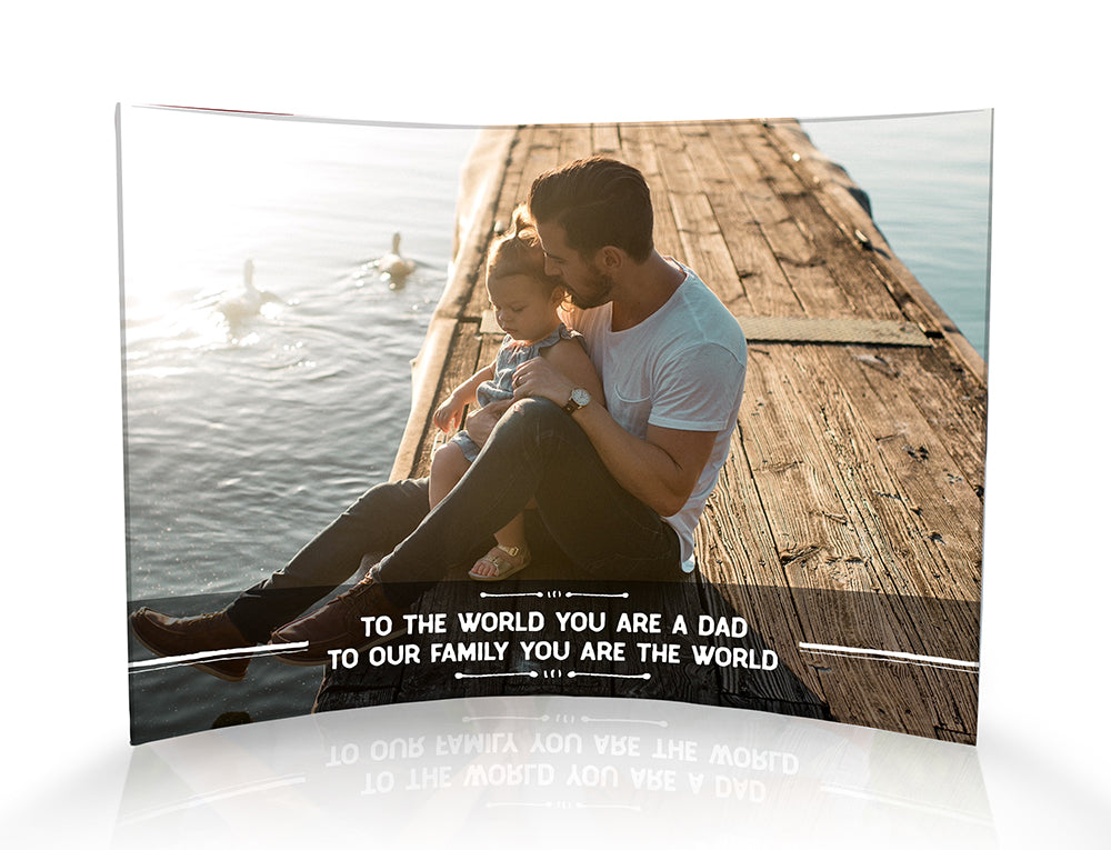 Father's Day Collection (The World - Personalized)  10" x 7" Curved Acrylic Print