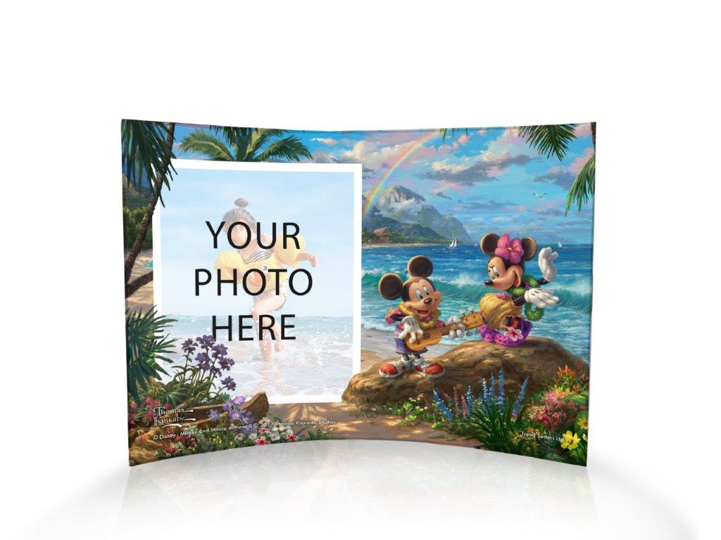 Disney (Mickey and Minnie in Hawaii - Personalized) 10" x 7" Curved Acrylic Print