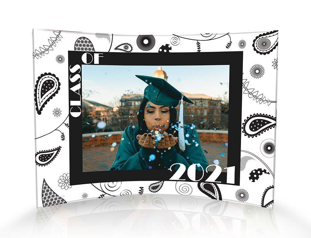 Graduation Collection (Graduation Paisley - Personalized)  10" x 7" Curved Acrylic Print