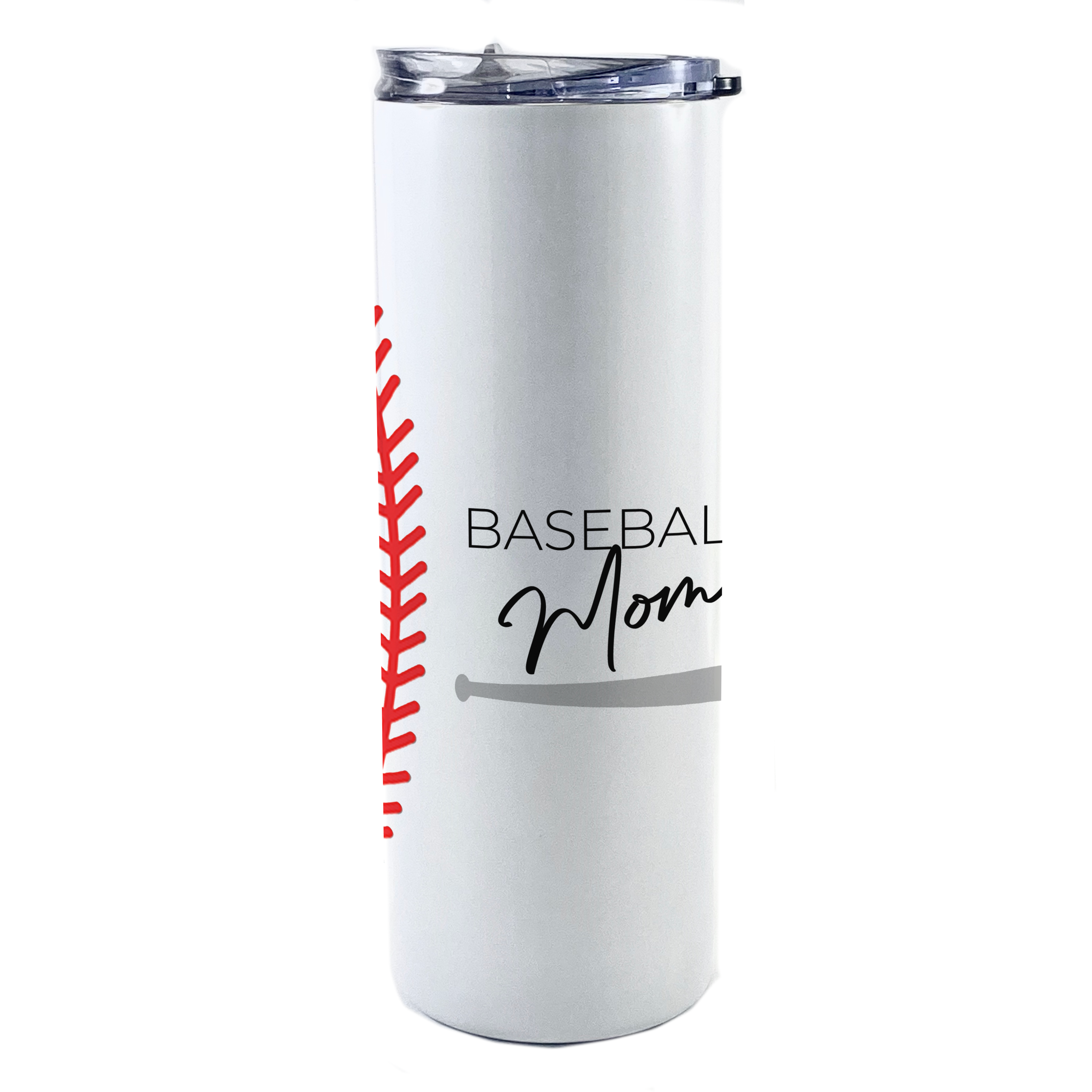 Sports Collection (Baseball Mom) 20 Oz Stainless Steel Travel Tumbler with Straw