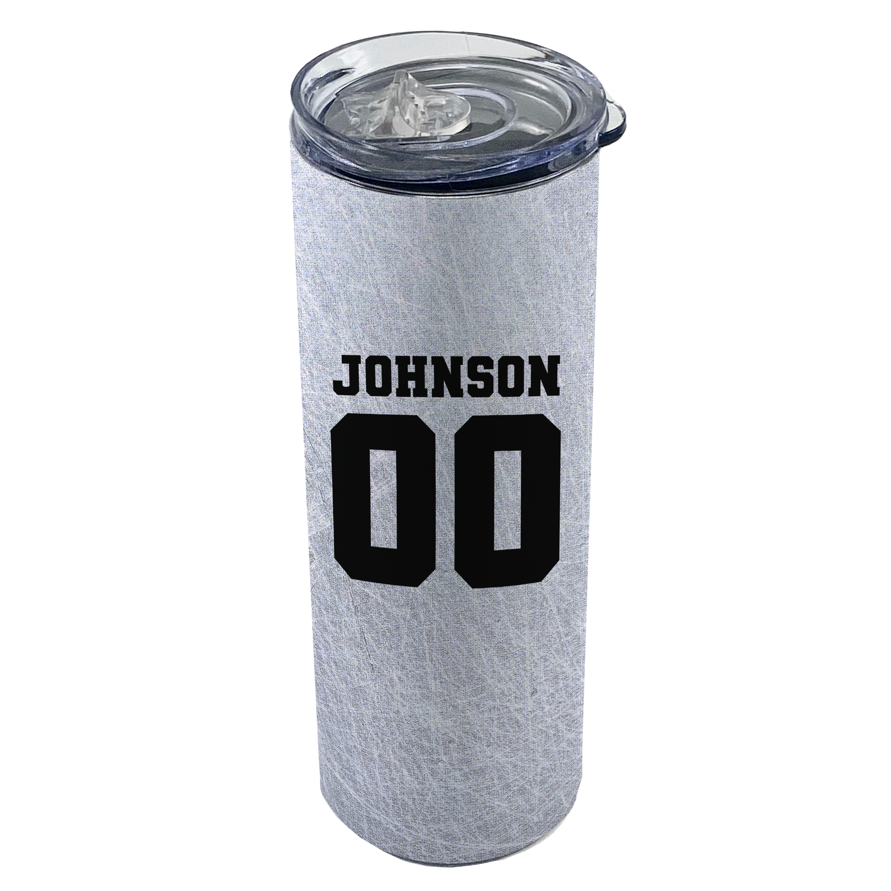 Sports Collection (Hockey Dad - Personalized) 20 Oz Stainless Steel Travel Tumbler with Straw (White)