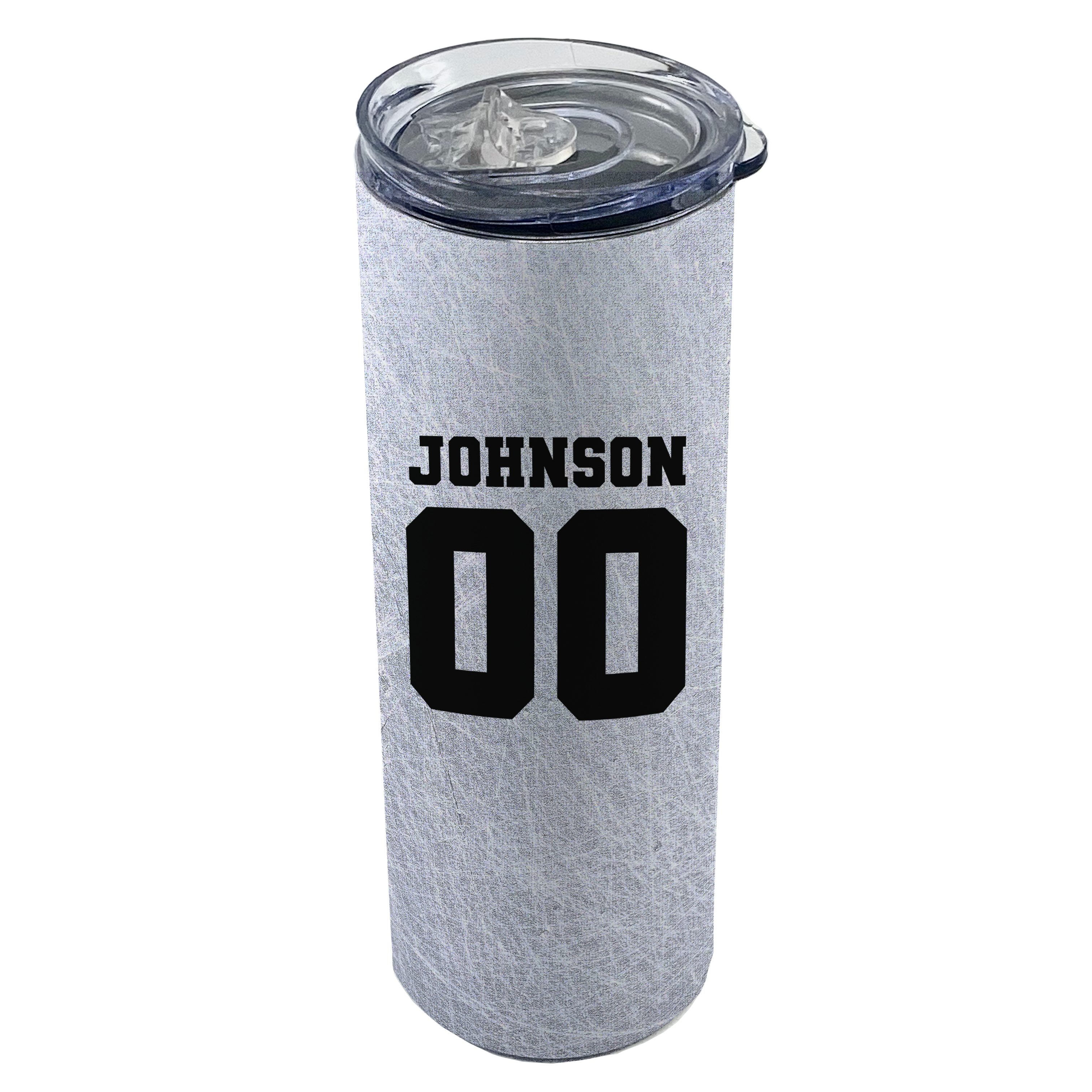 Sports Collection (Hockey Mom - Personalized) 20 Oz Stainless Steel Travel Tumbler with Straw (White)