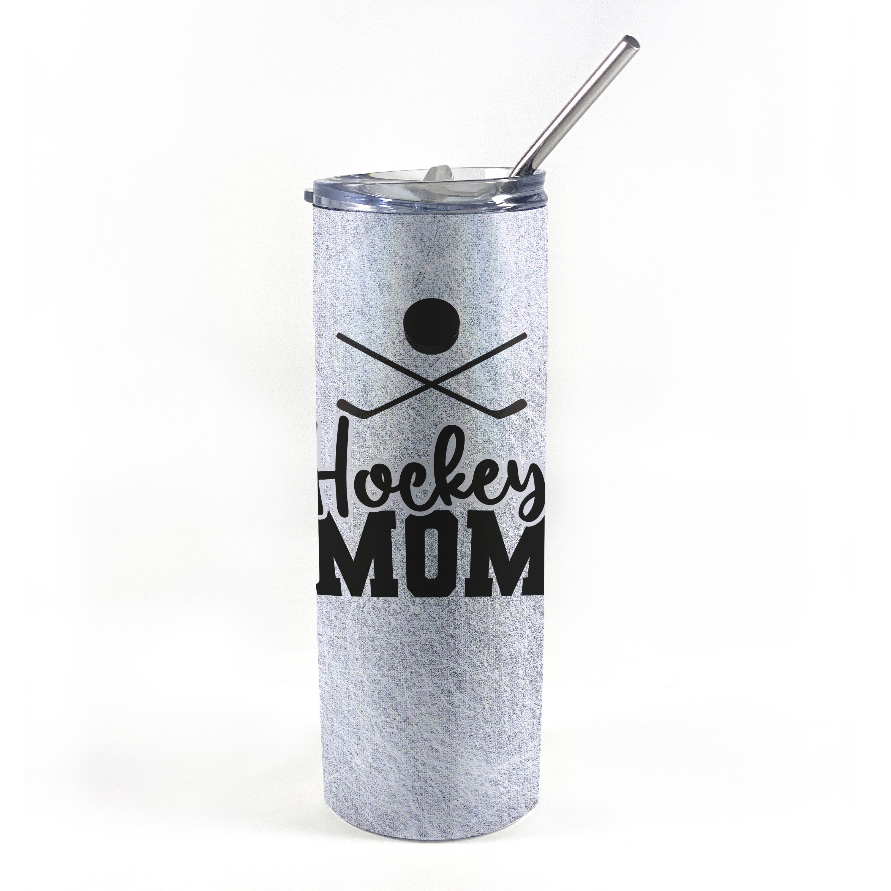 Sports Collection (Hockey Mom - Personalized) 20 oz Stainless Steel Travel Tumbler with Straw