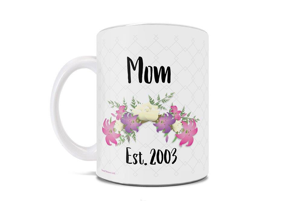 Mother's Day Collection (Floral Arrangement – Personalized) 11 oz White Ceramic Mug