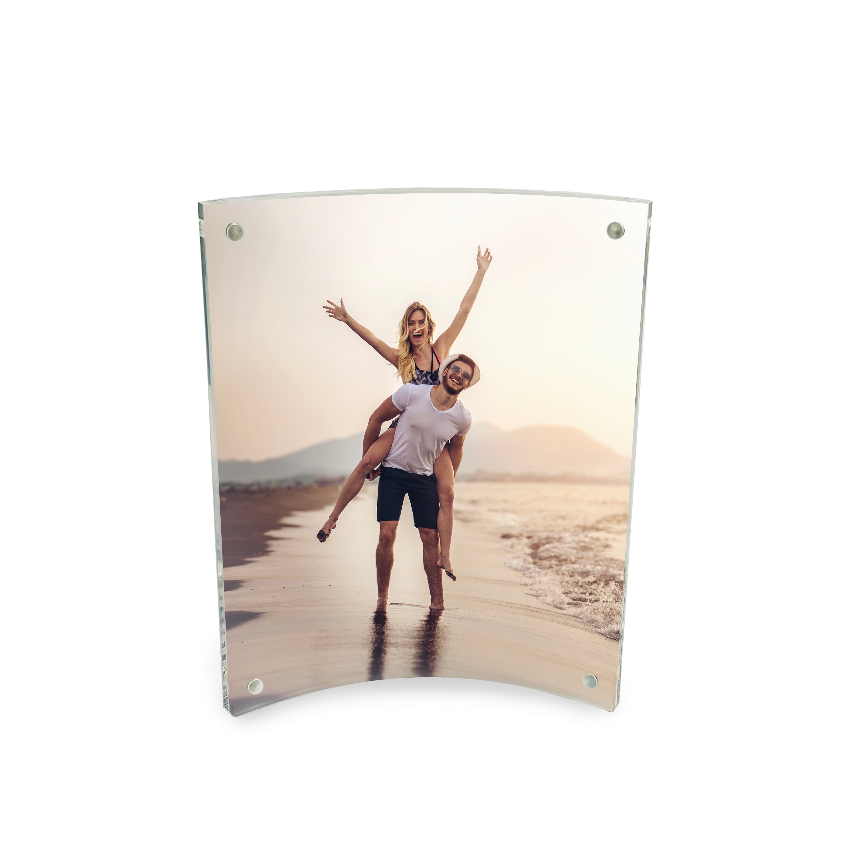 Curved Acrylic Interchangeable Tabletop Frame (4 Sizes) - For Lightpix™ Everlasting Photo Prints