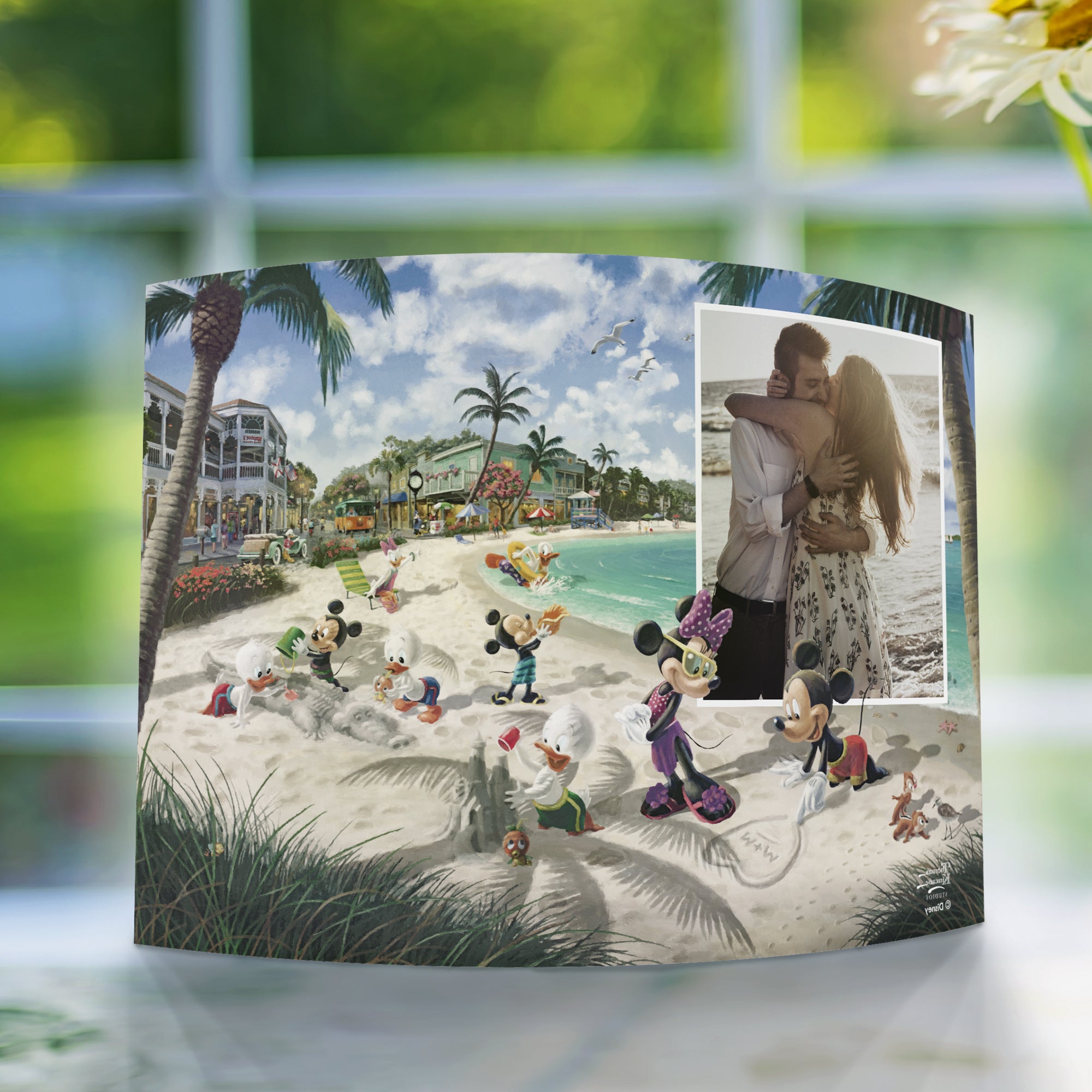 Disney (Mickey and Minnie in Florida - Personalized) 10" x 7" Curved Acrylic Print