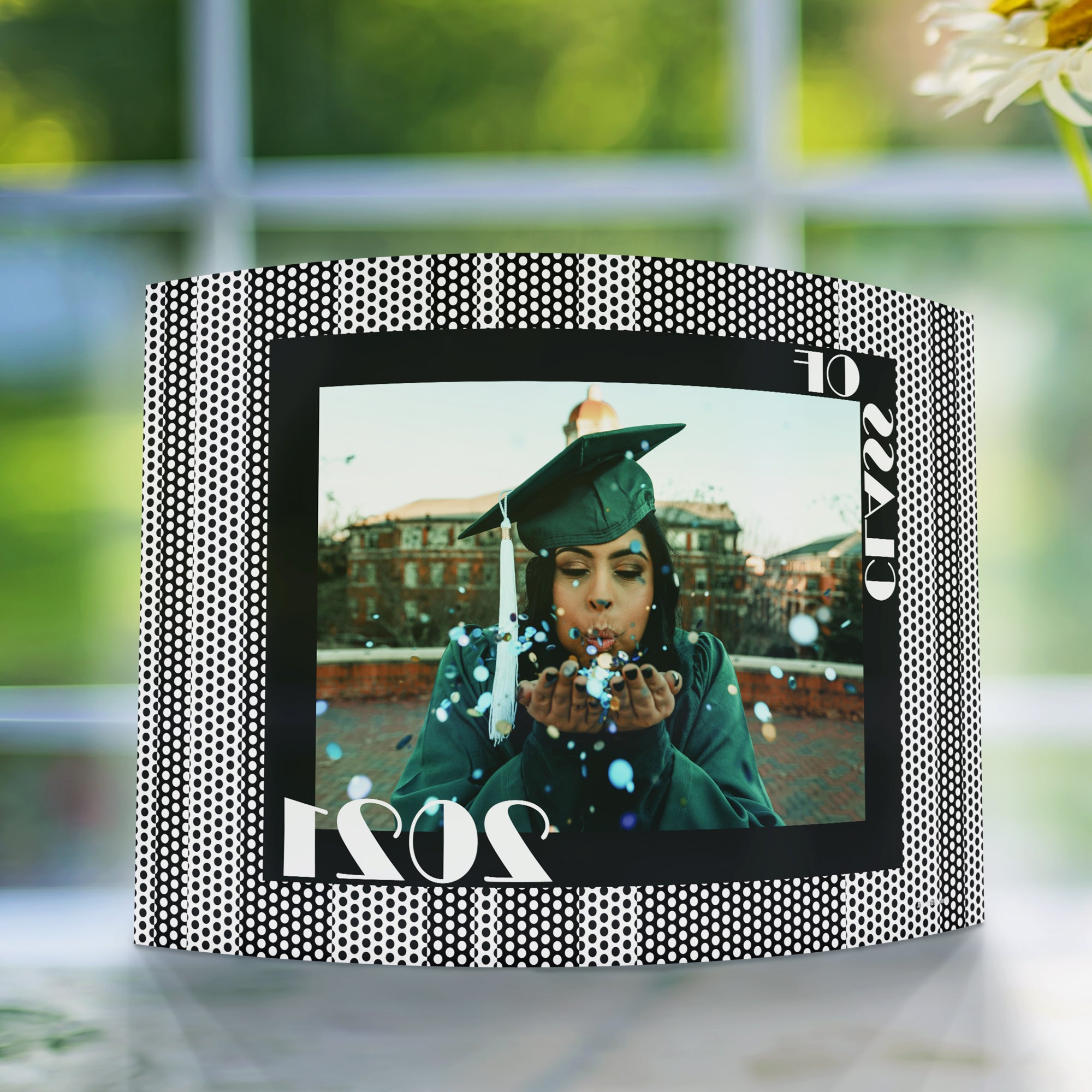 Graduation Collection (Graduation Dots - Personalized)  10" x 7" Curved Acrylic Print