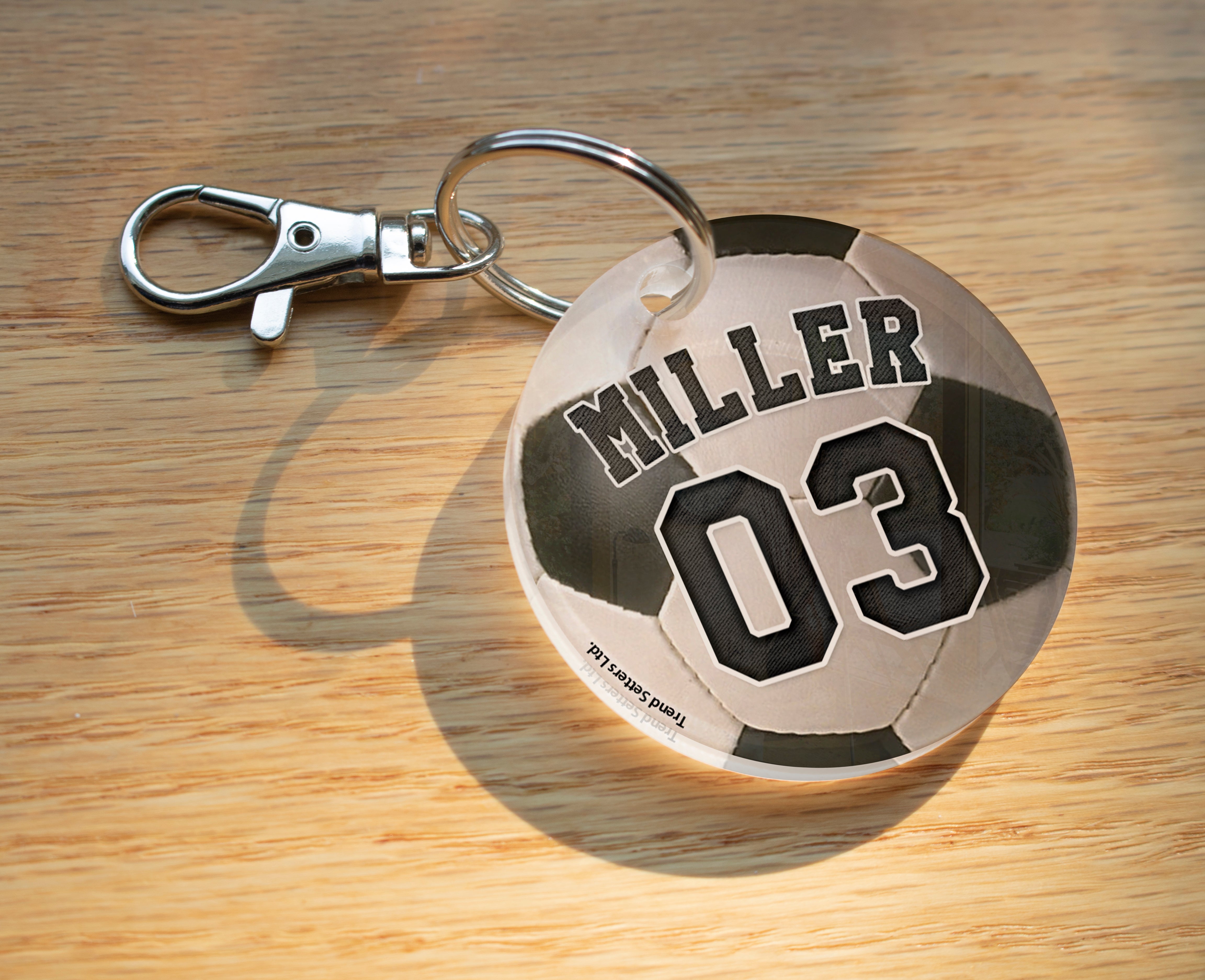 Sports Collection (Soccer - Personalized) Circle Shaped Acrylic Keychain