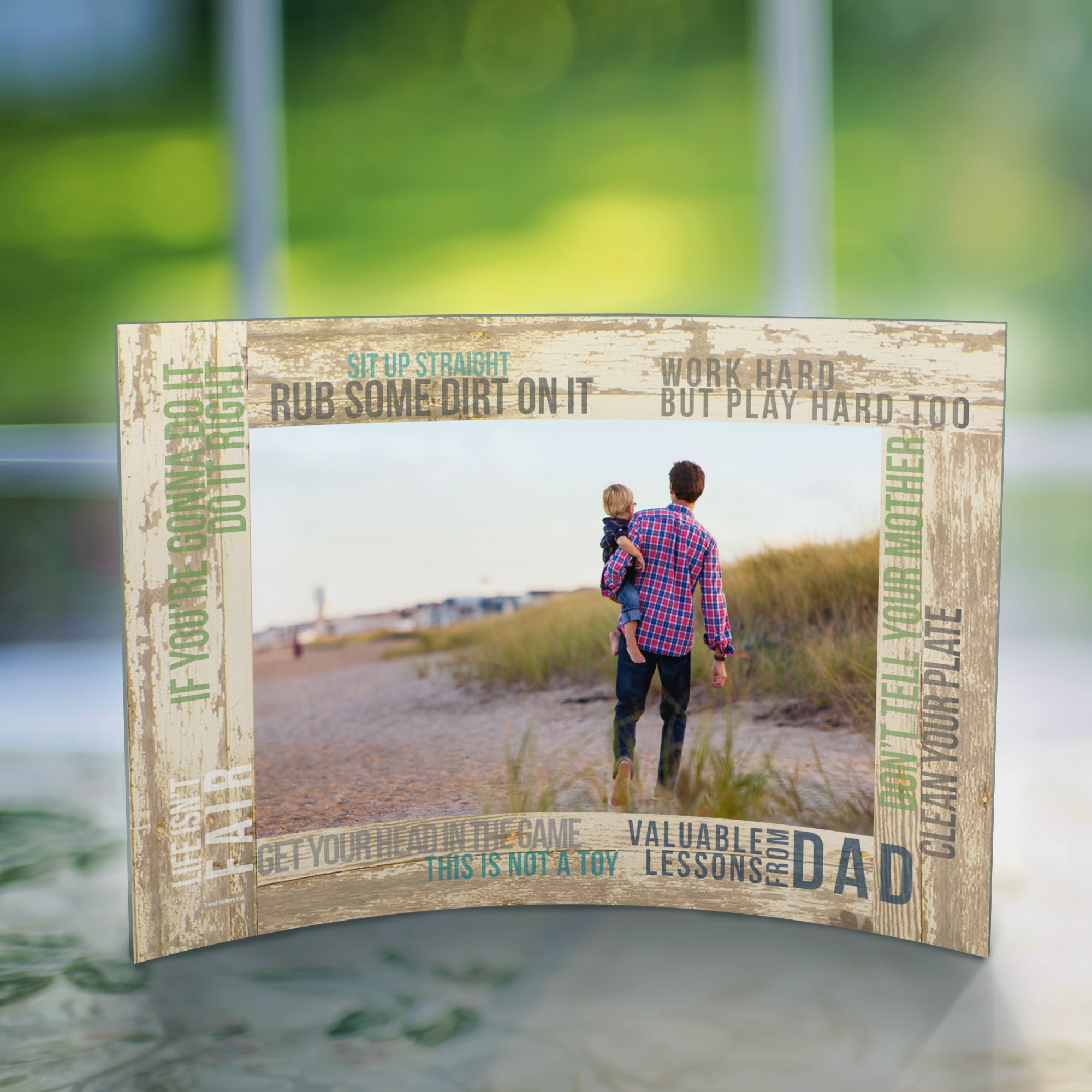 Father's Day Collection (Valuable Lessons From Dad - Personalized)  7" x 5" Curved Acrylic Print