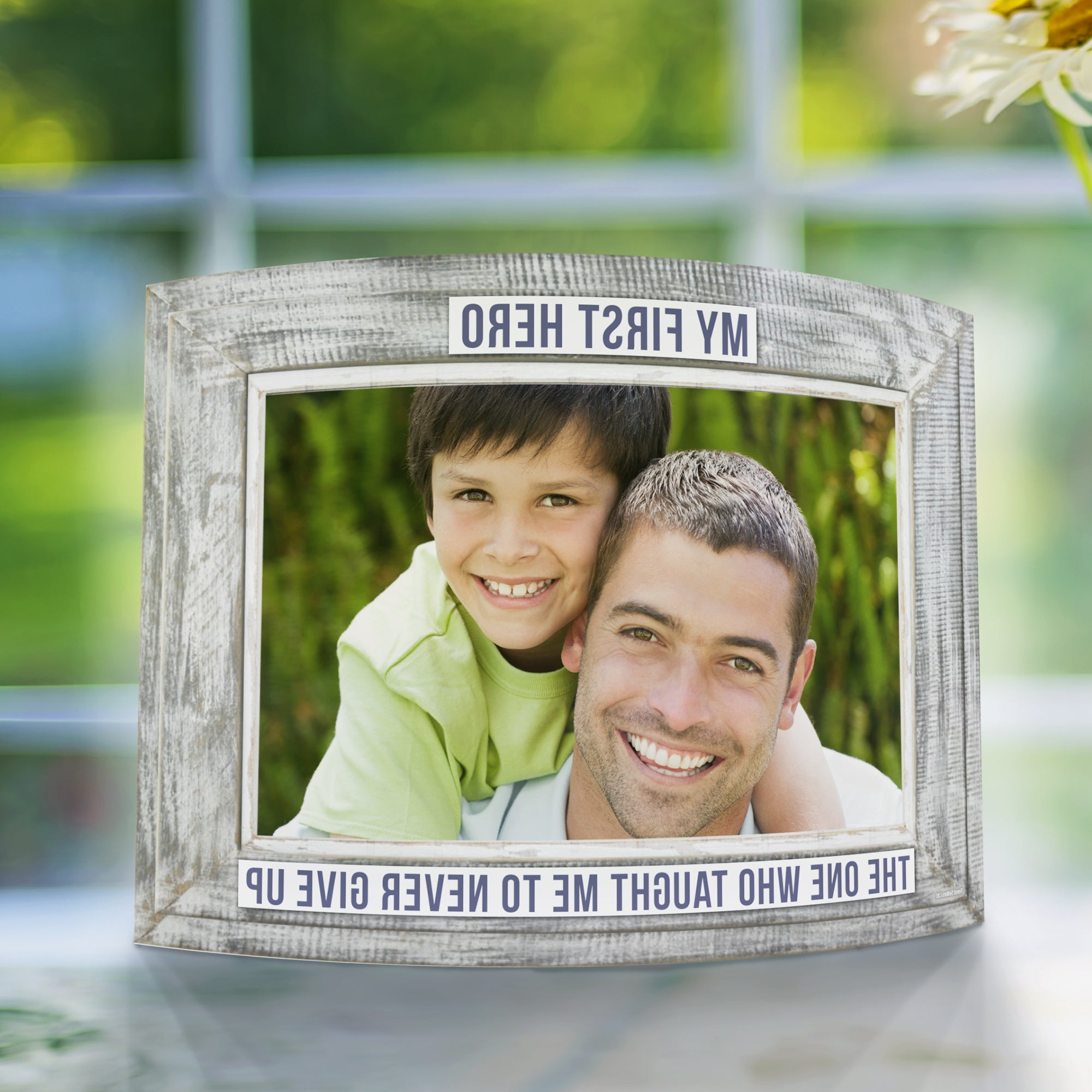 Father's Day Collection (My First Hero - Personalized)  7" x 5" Curved Acrylic Print