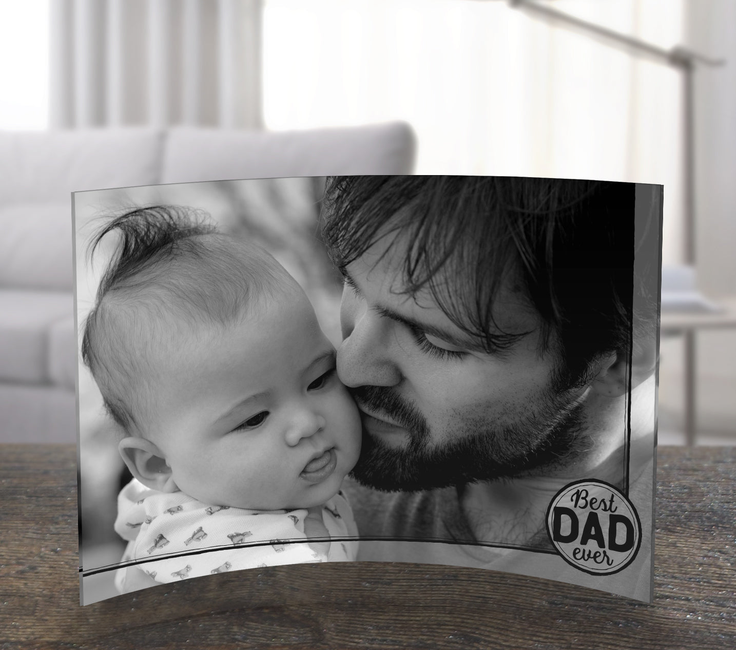 Father's Day Collection (Best Dad Ever - Personalized)  7" x 5" Curved Acrylic Print