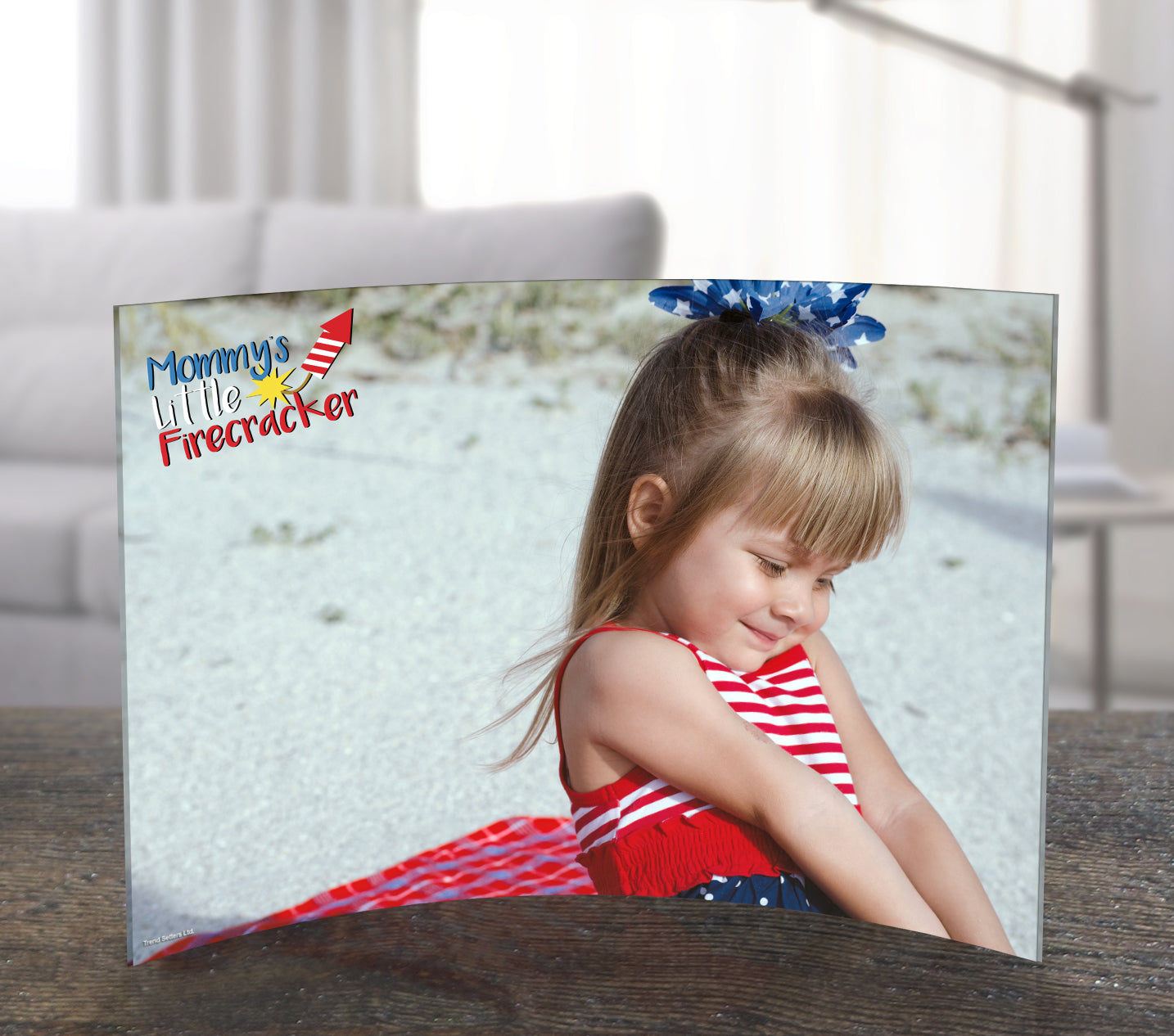 Patriotic Collection (Mommy's Little Firecracker - Personalized)  7" x 5" Curved Acrylic Print