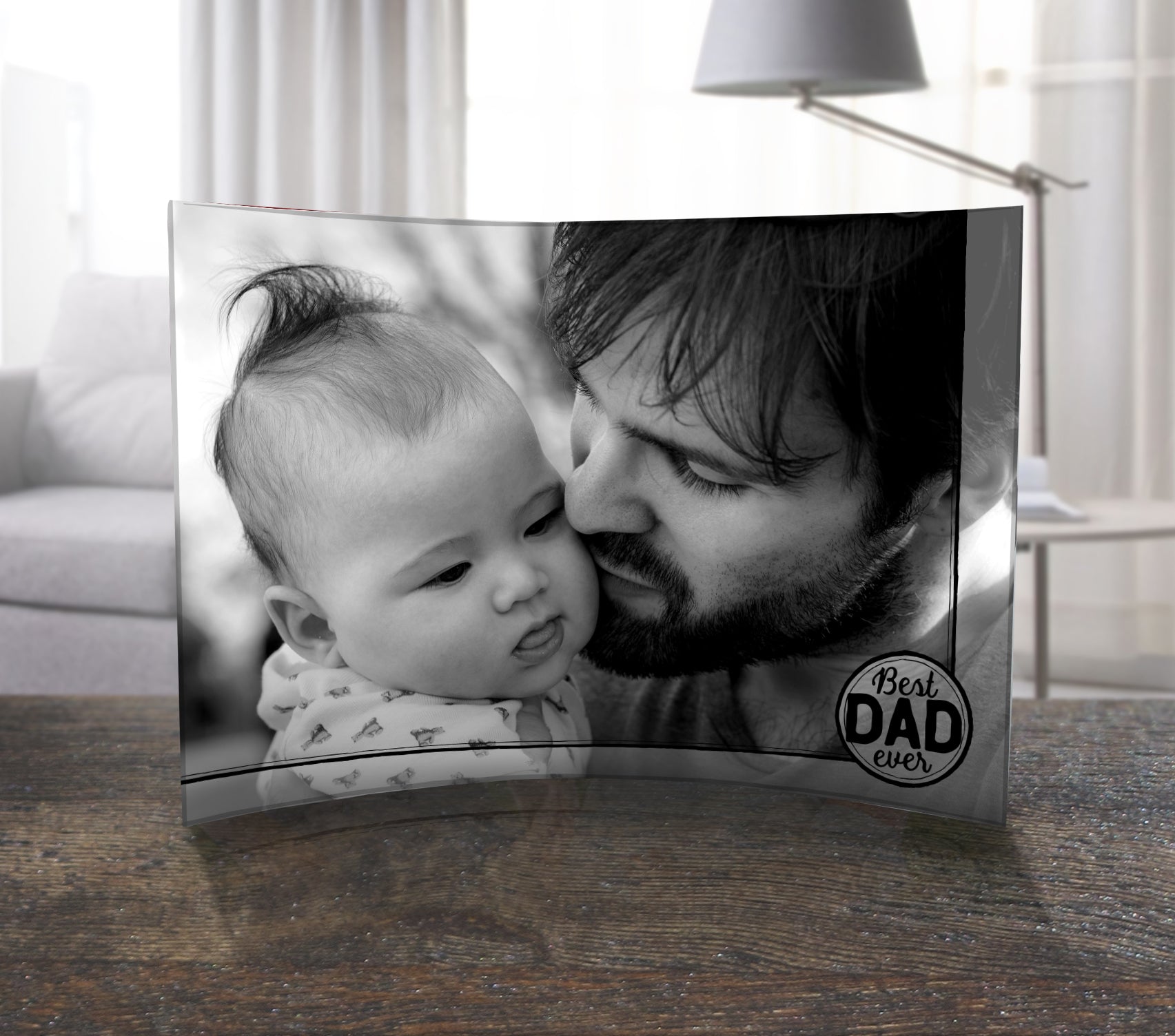 Father's Day Collection (Best Dad Ever - Personalized)  10" x 7" Curved Acrylic Print