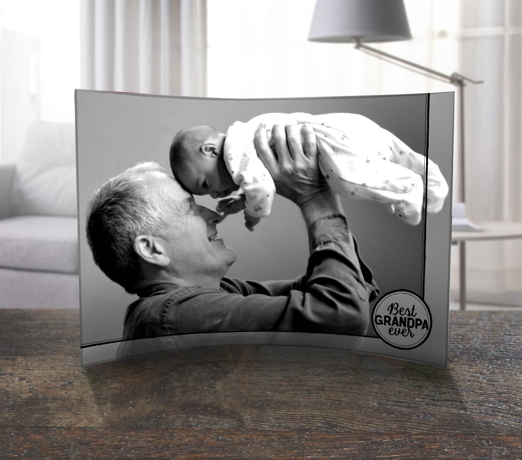 Father's Day Collection (Best Grandpa Ever - Personalized)  10" x 7" Curved Acrylic Print