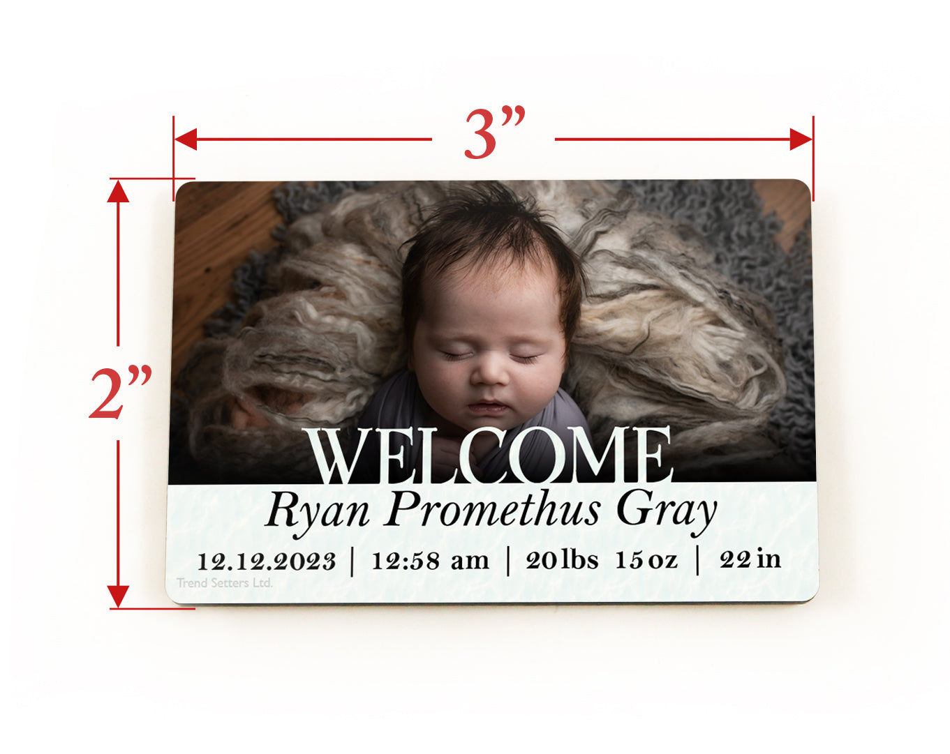 New Baby Collection (Birth Announcement - Personalized) Hardboard Magnet