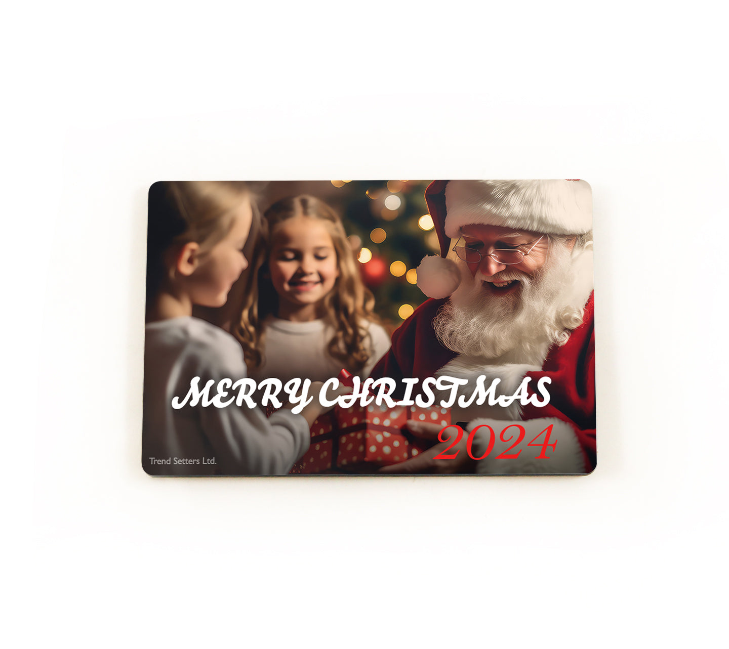 Christmas Collection (Santa & Kids - Personalized) Hardboard Magnet