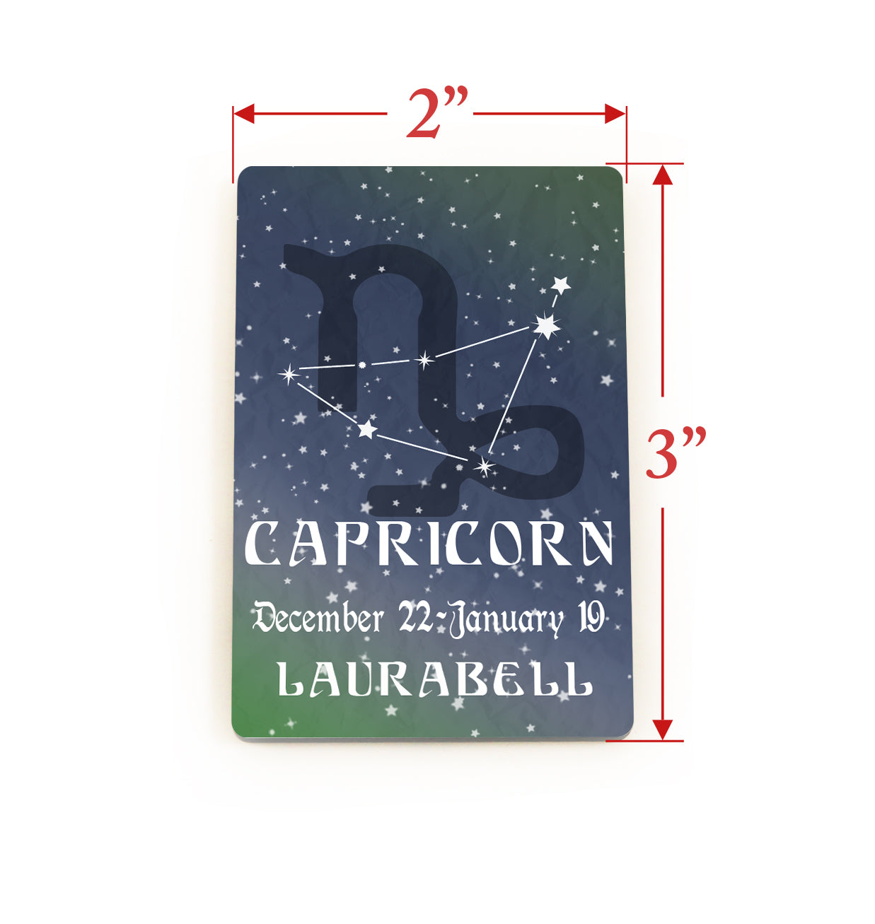 Zodiac Collection (Capricorn - Personalized) Hardboard Magnet