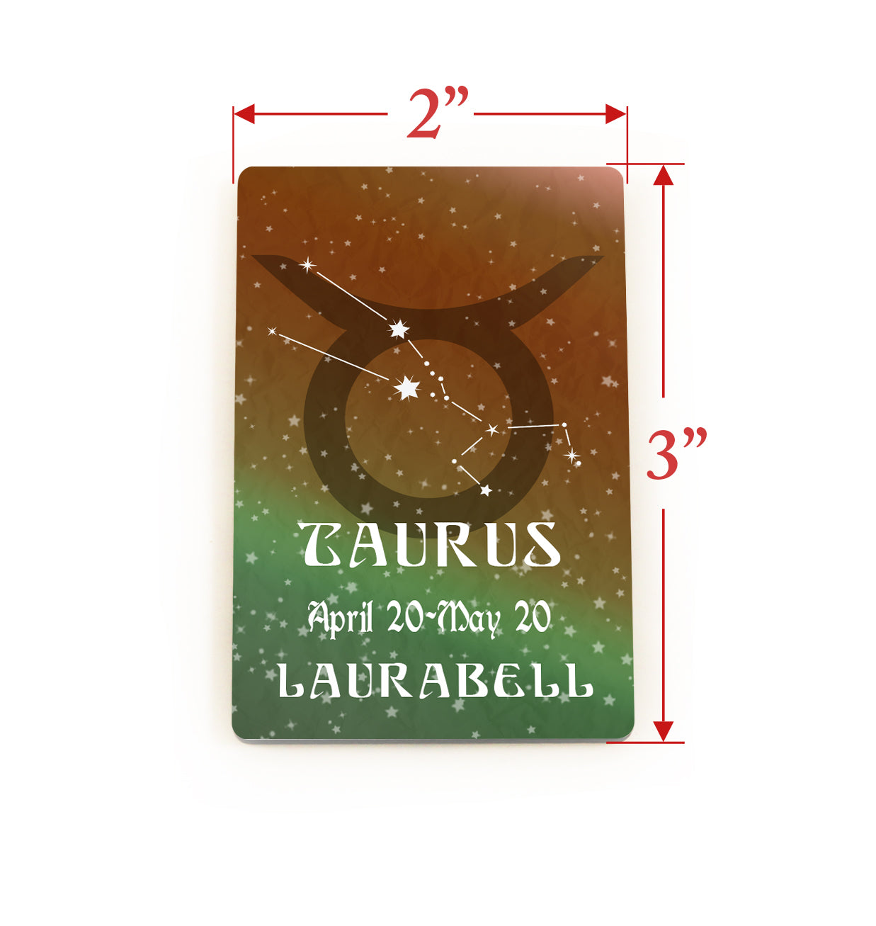 Zodiac Collection (Taurus - Personalized) Hardboard Magnet