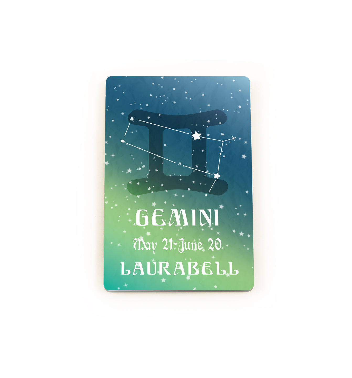 Zodiac Collection (Gemini - Personalized) Hardboard Magnet