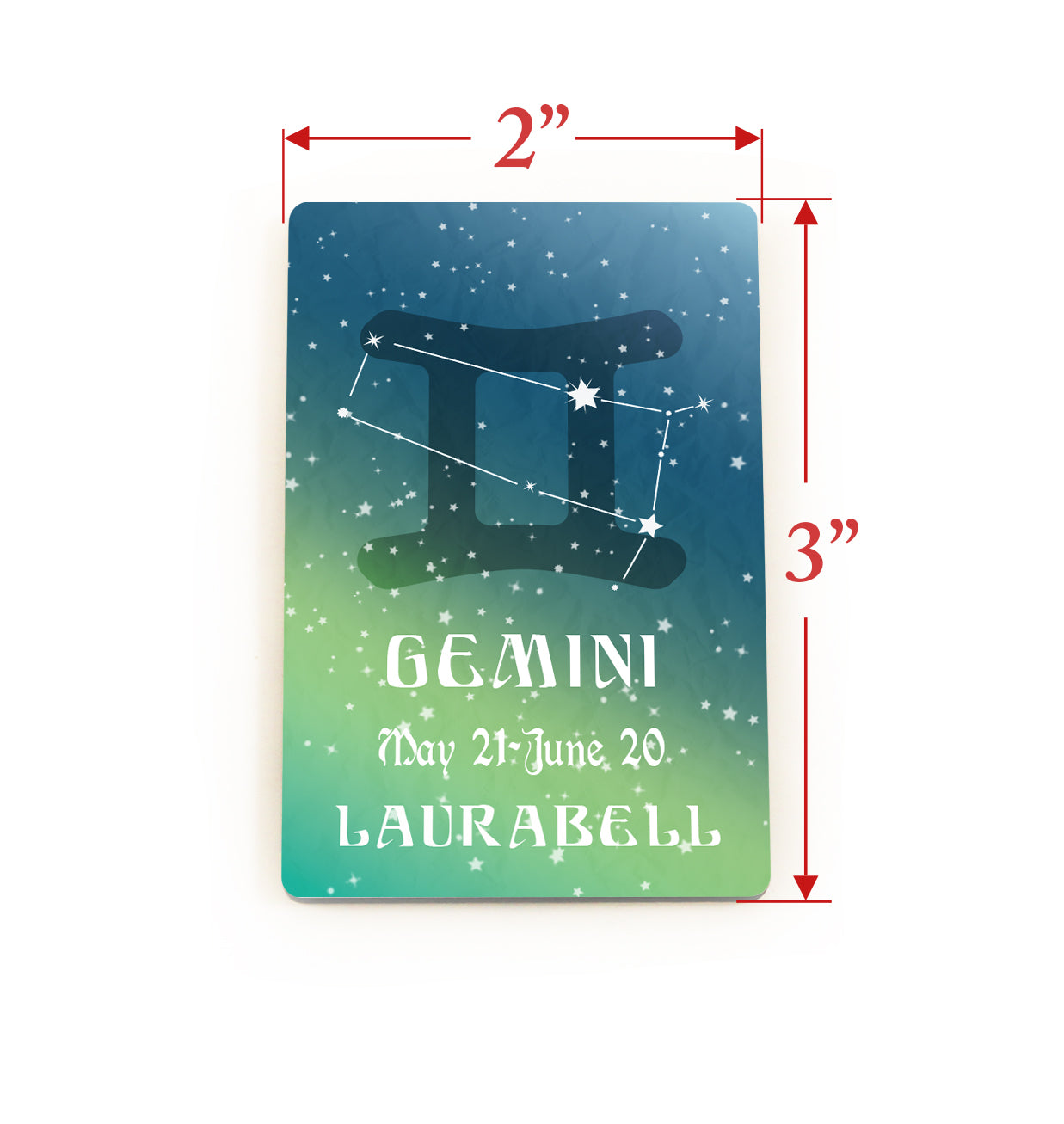 Zodiac Collection (Gemini - Personalized) Hardboard Magnet