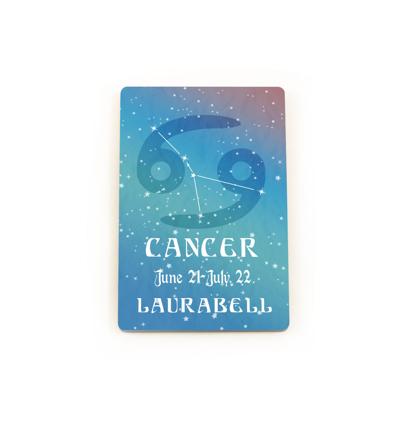 Zodiac Collection (Cancer - Personalized) Hardboard Magnet