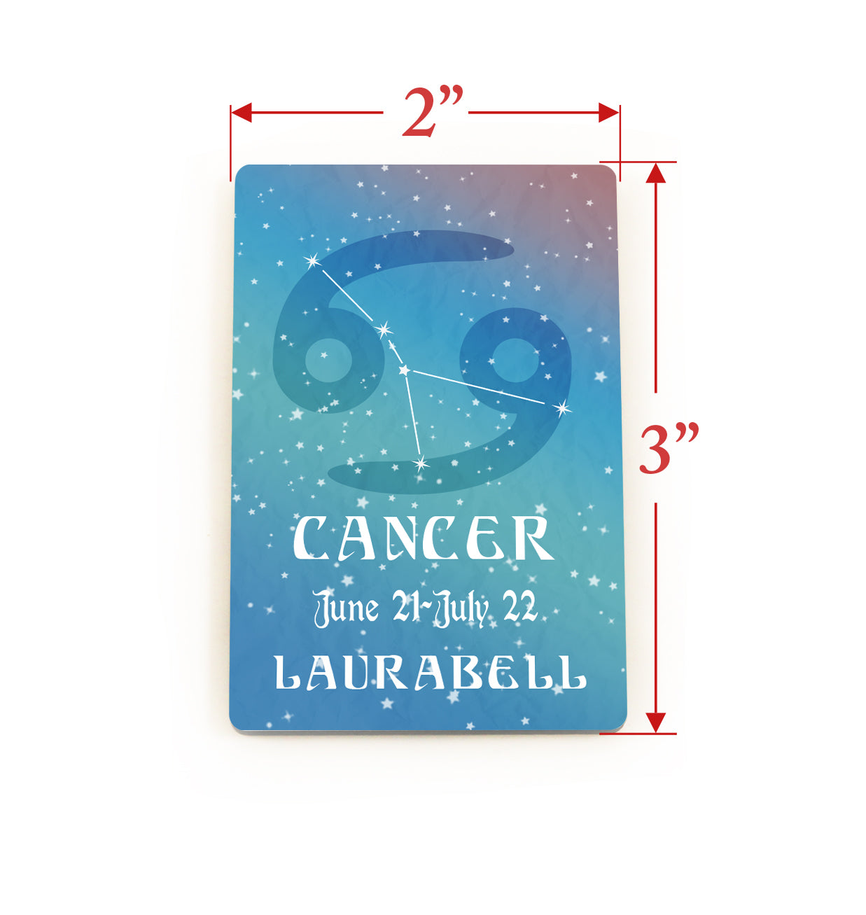 Zodiac Collection (Cancer - Personalized) Hardboard Magnet