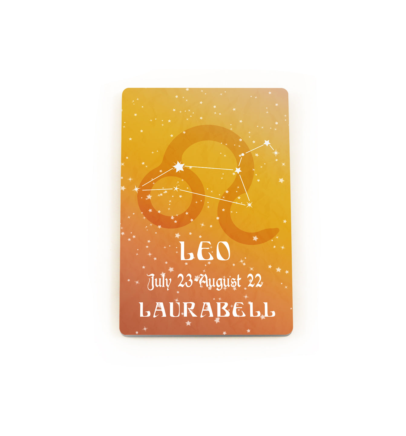 Zodiac Collection (Leo - Personalized) Hardboard Magnet
