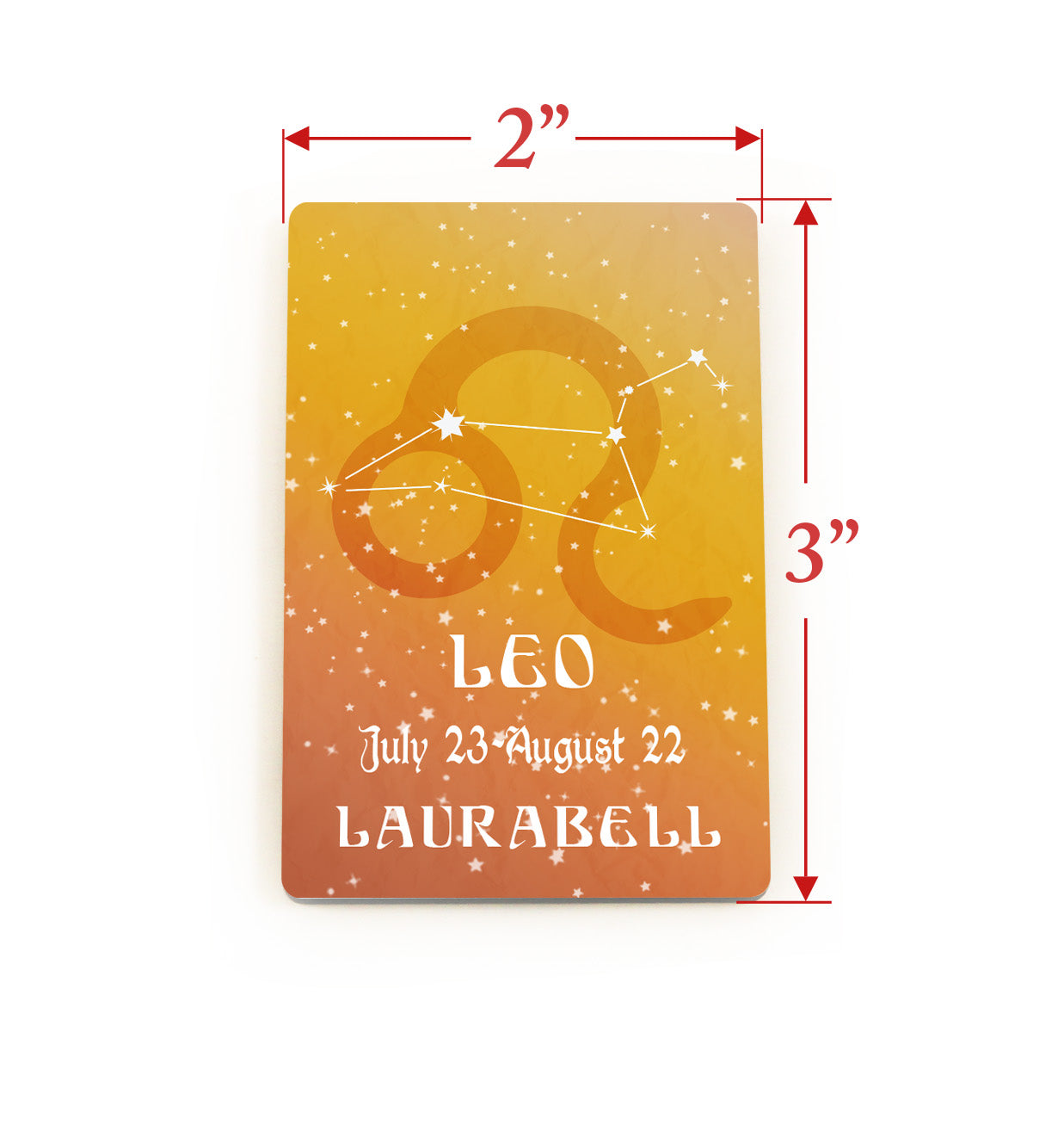 Zodiac Collection (Leo - Personalized) Hardboard Magnet