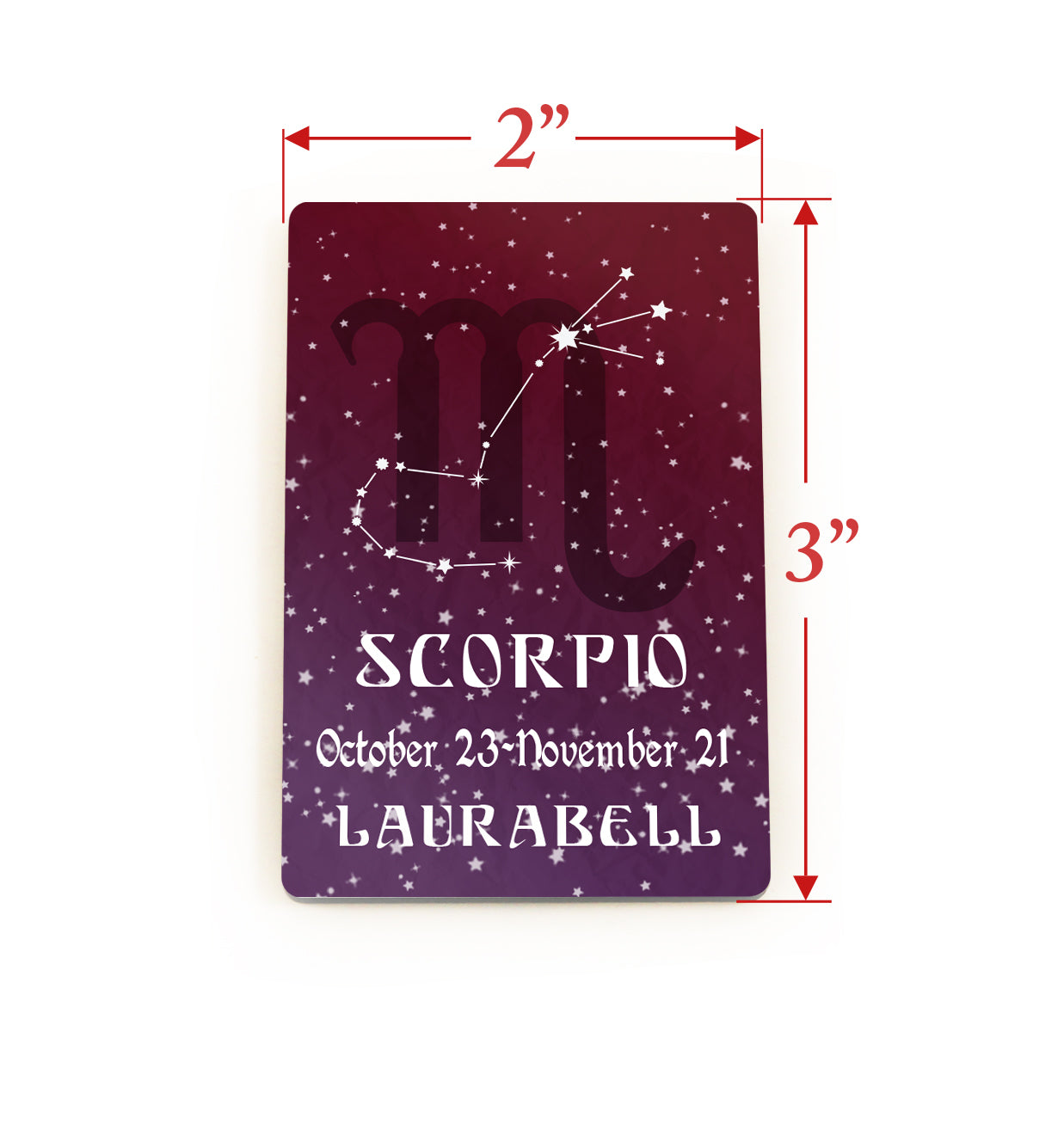 Zodiac Collection (Scorpio - Personalized) Hardboard Magnet
