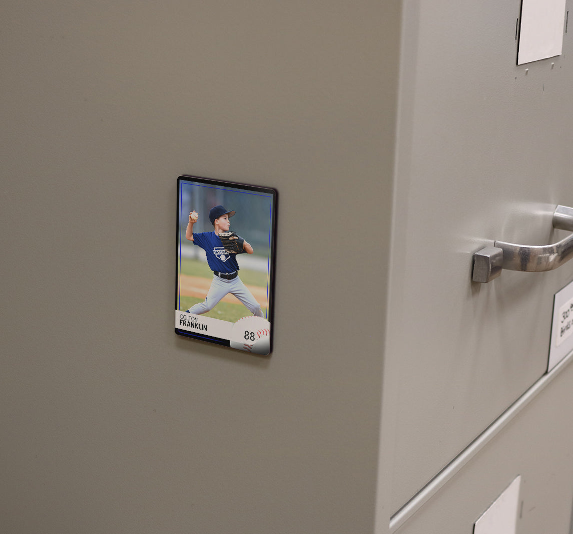 Sports Collection (Baseball Card - Personalized) Hardboard Magnet