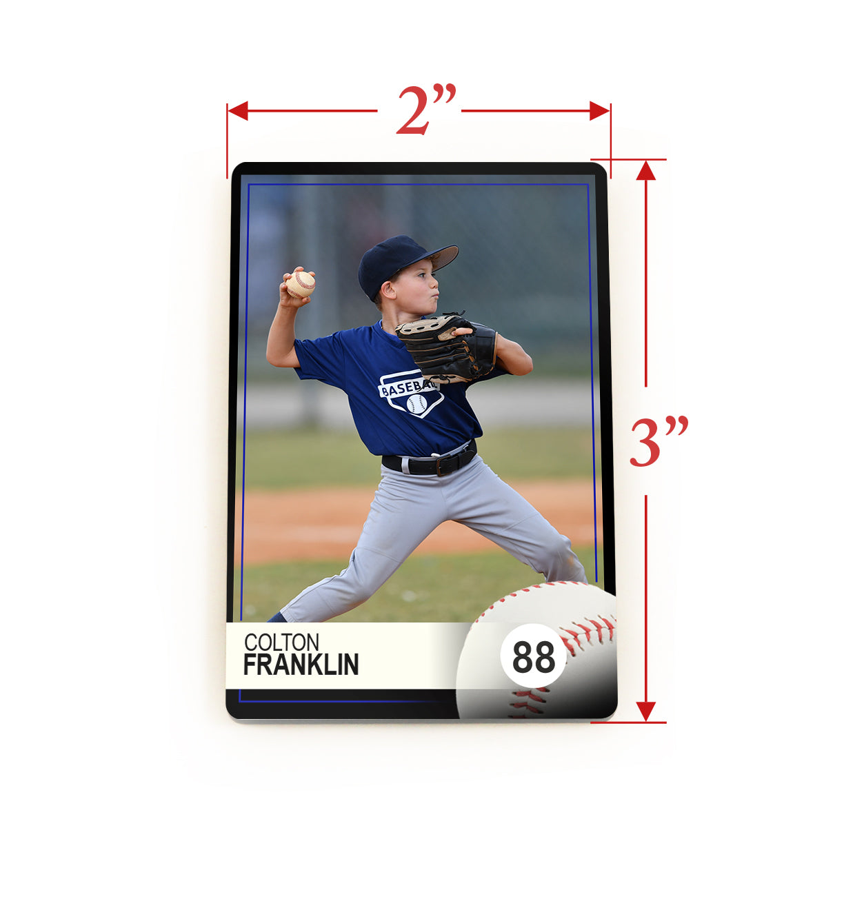 Sports Collection (Baseball Card - Personalized) Hardboard Magnet