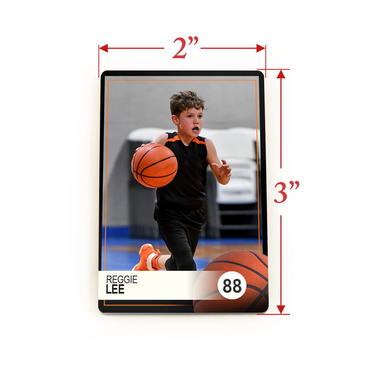 Sports Collection (Basketball Card - Personalized) Hardboard Magnet