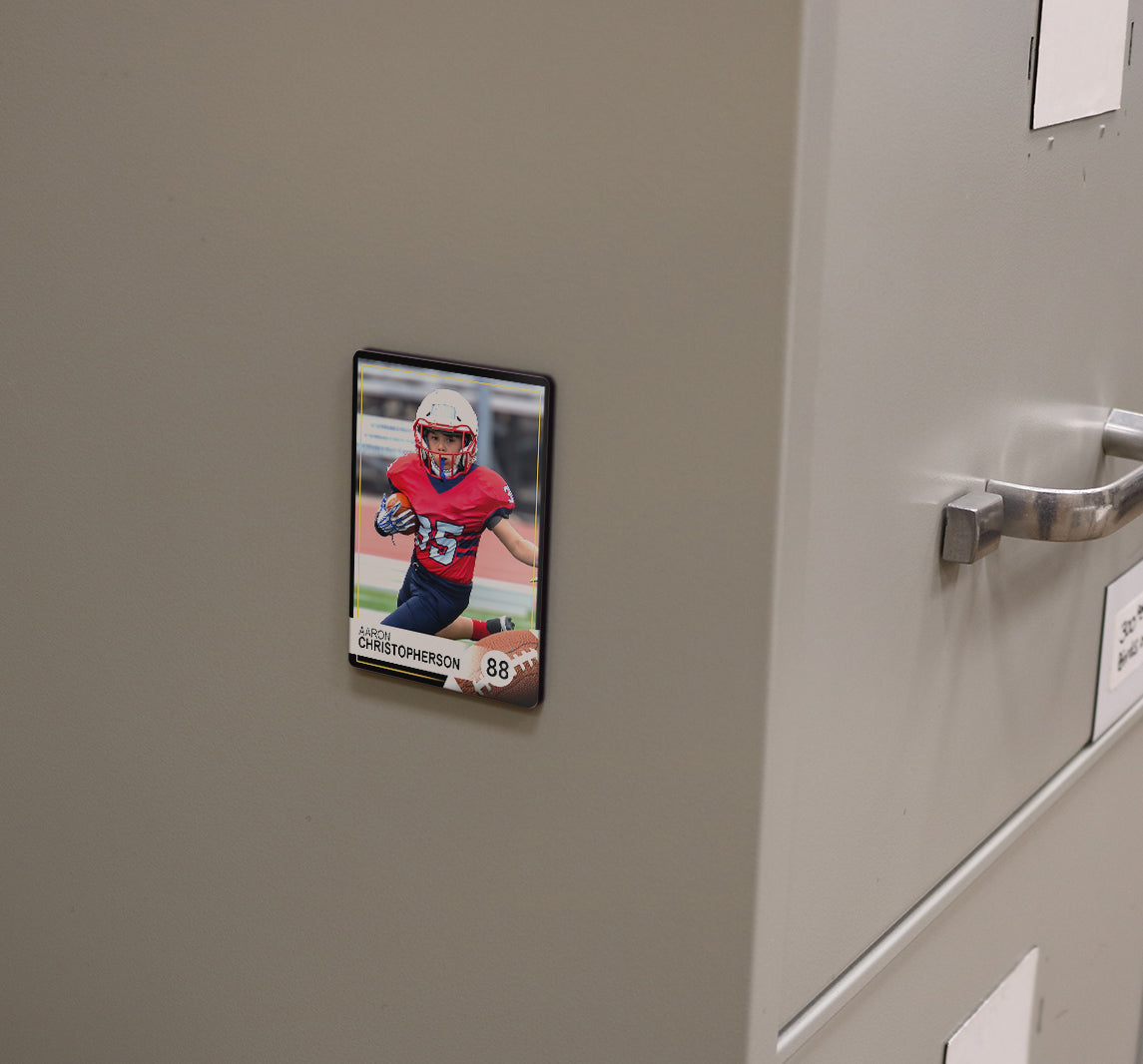 Sports Collection (Football Card - Personalized) Hardboard Magnet