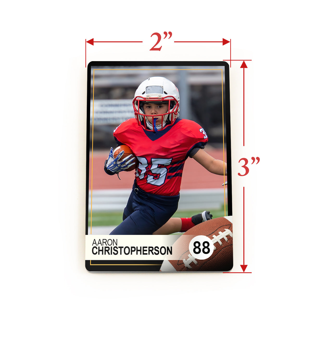 Sports Collection (Football Card - Personalized) Hardboard Magnet