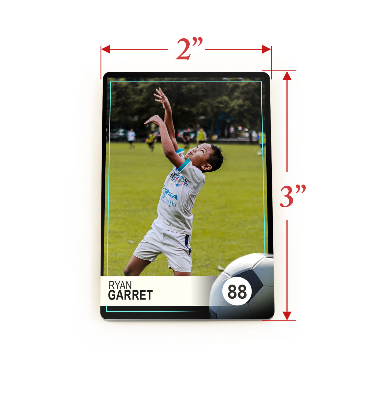 Sports Collection (Soccer Card - Personalized) Hardboard Magnet