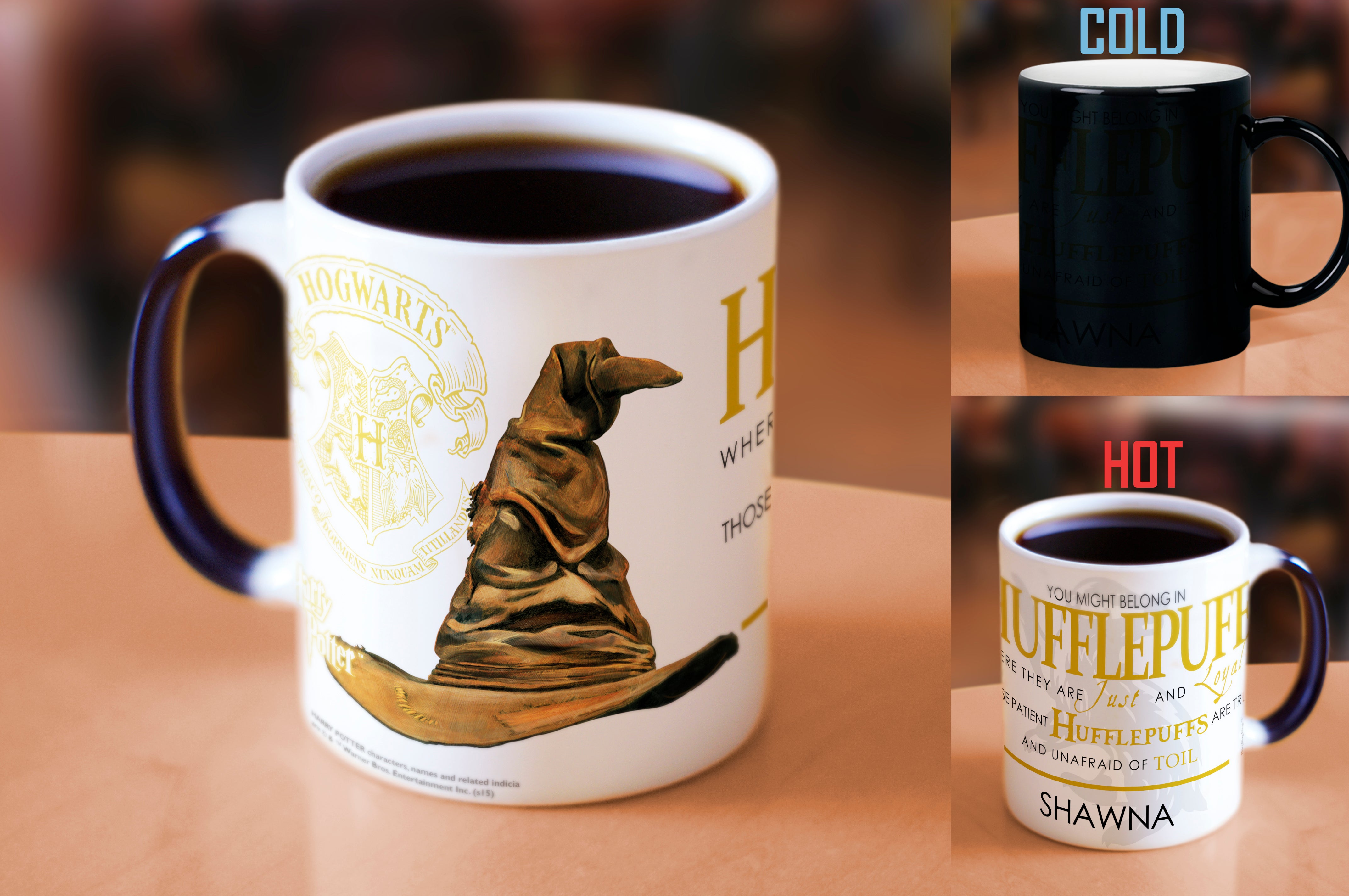 Harry Potter (Sorting Hat Hufflepuff Personalized) Morphing Mugs® Heat-Sensitive Mug MMUG217