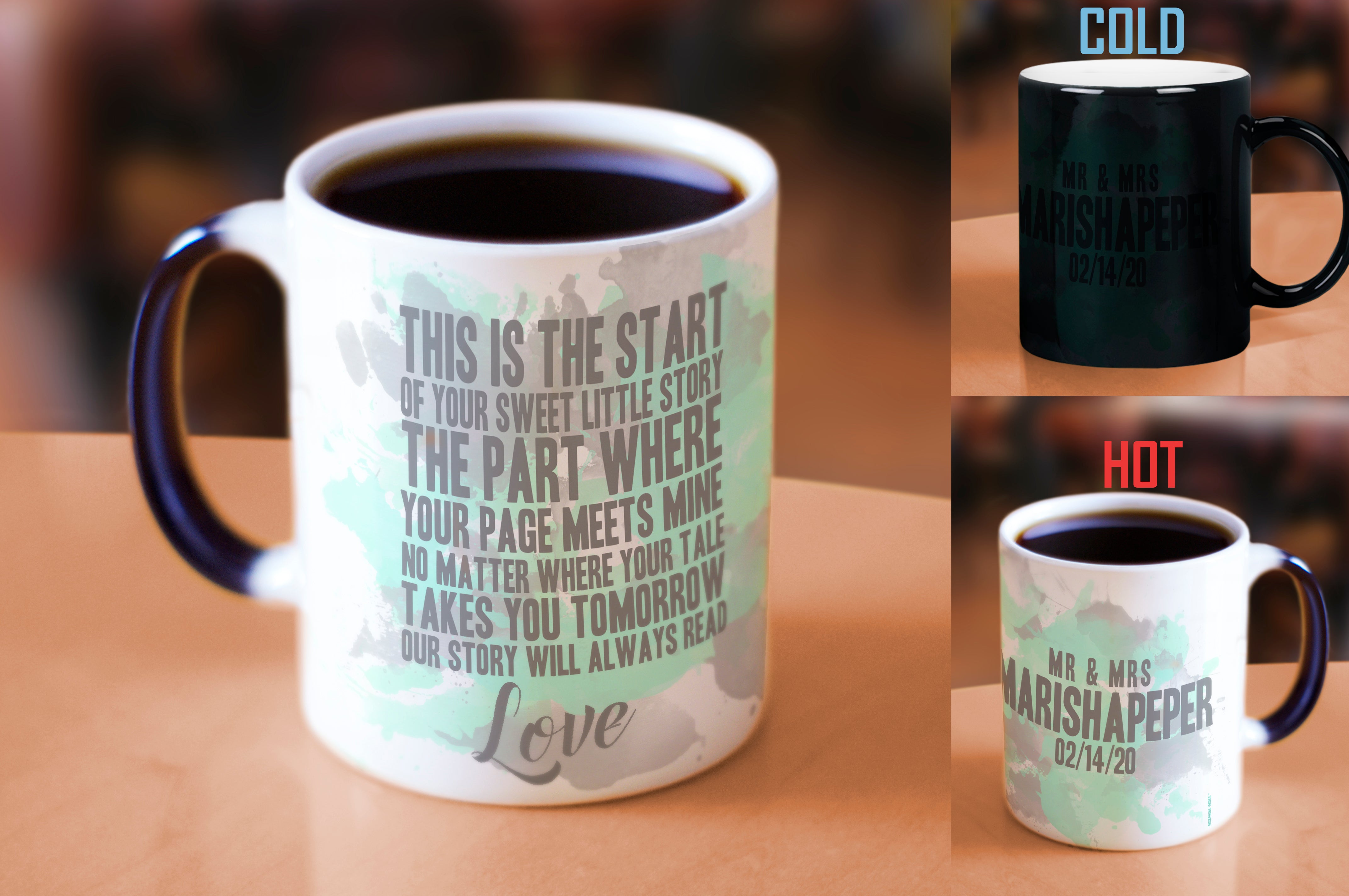 Wedding Collection (Our Story - Personalized) Morphing Mugs® Heat-Sensitive Mug MMUG223