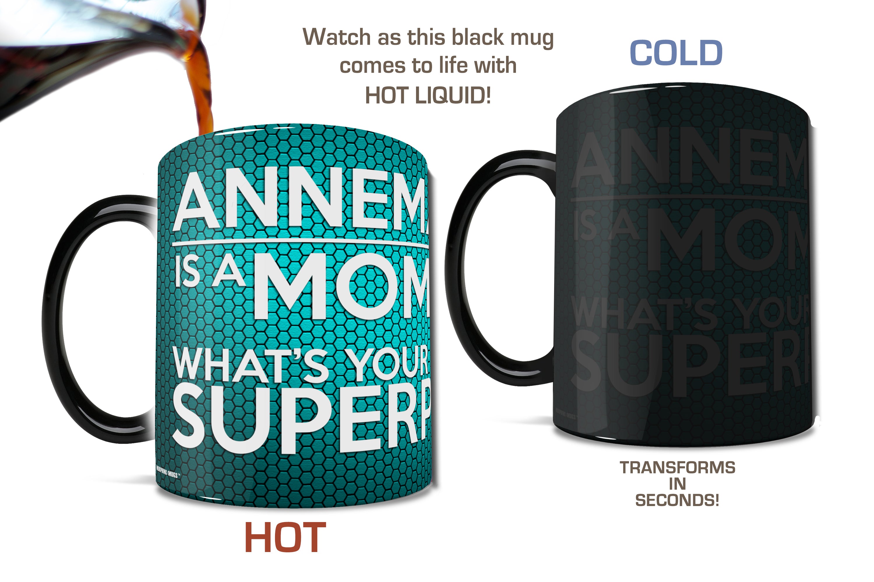 Mother's Day Collection (Superpower Mom - Personalized) Morphing Mugs® Heat-Sensitive Mug MMUG422