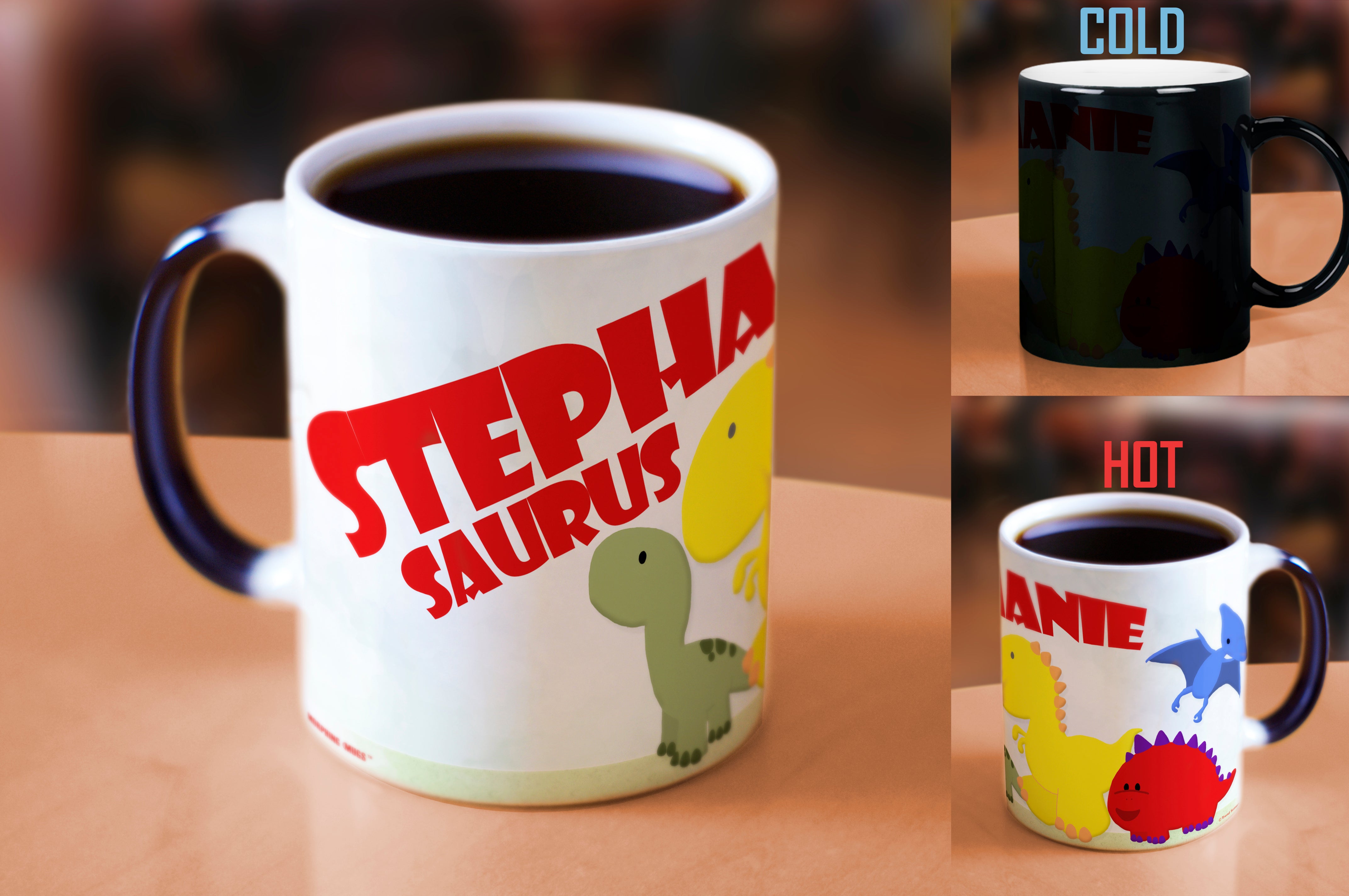 Kids Collection (Dino Lineup - Personalized) Morphing Mugs® Heat-Sensitive Mug MMUG426